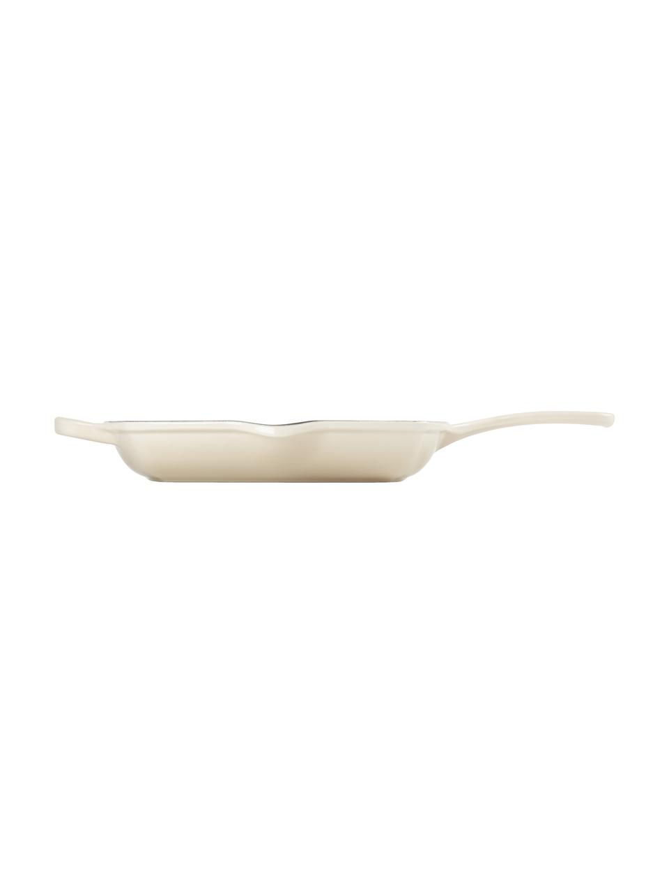 Patelnia grillowa Signature Collection, Żelazo emaliowane, Odcienie bieli, S 44 x W 5 cm