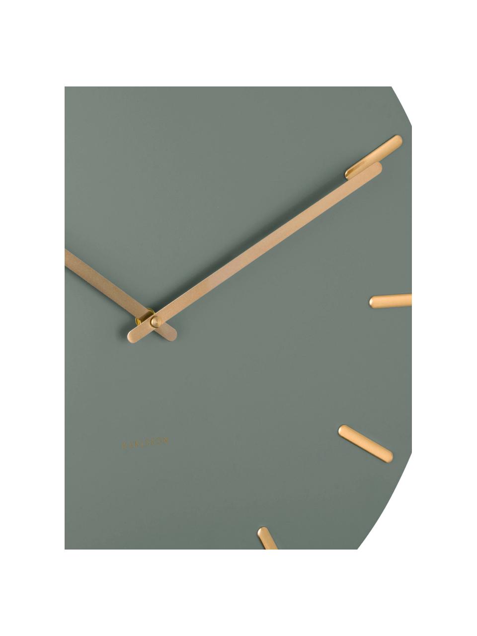 XL wandklok Charm, Gecoat metaal, Groen, Ø 45 cm