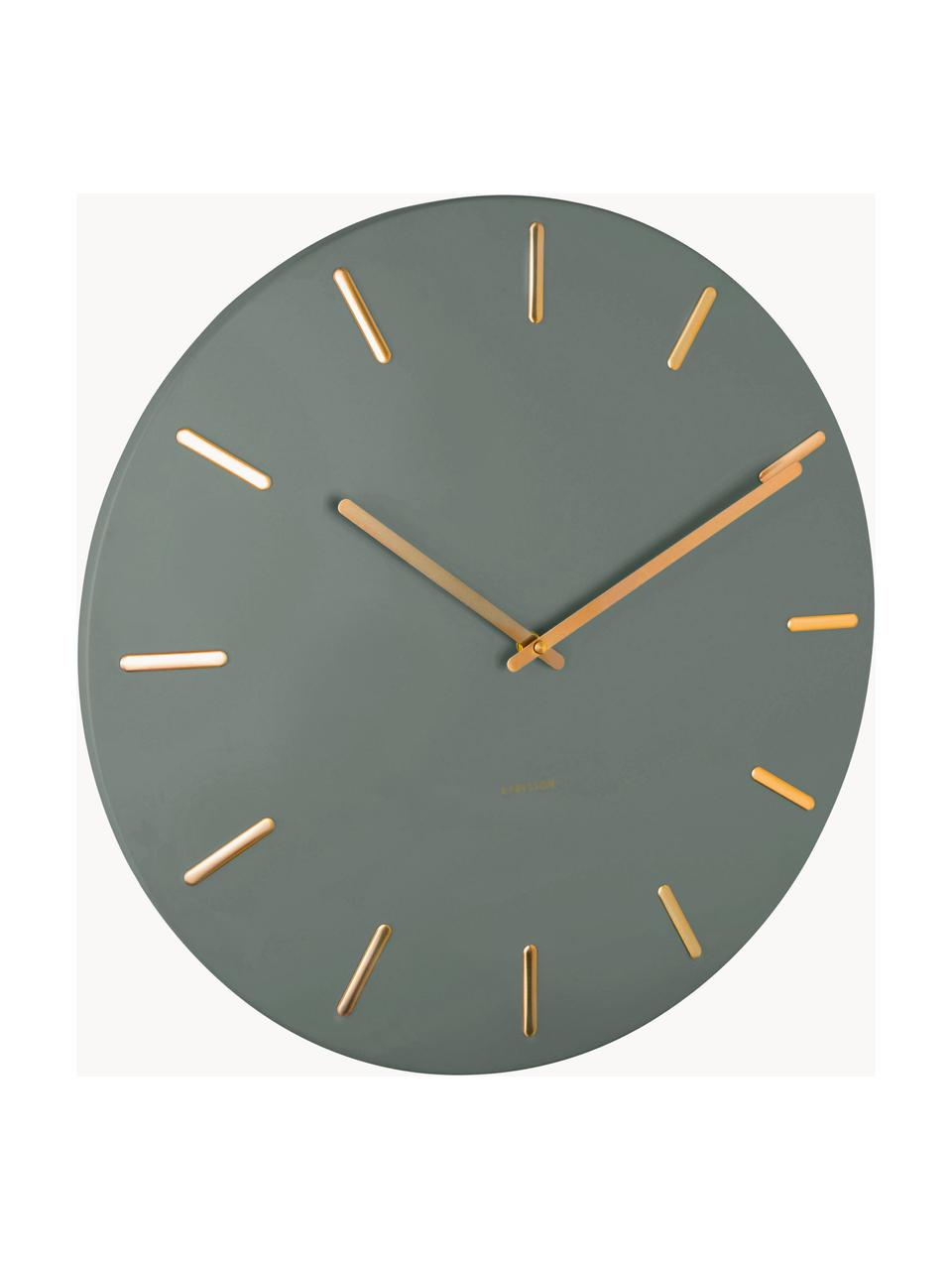 Horloge murale XL Charm, Métal, enduit, Gris, Ø 45 cm