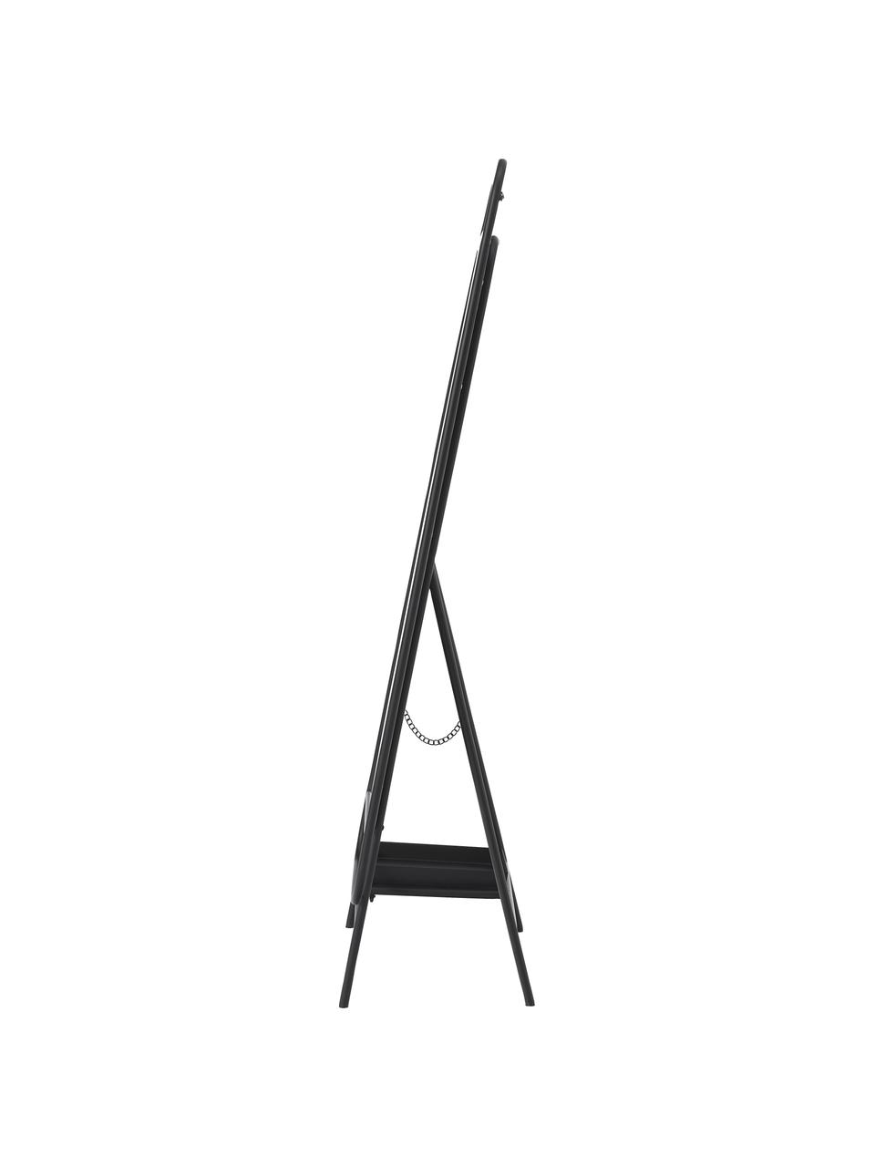 Espejo de pie con estante Theo, Metal, Negro, An 93 x Al 175 cm