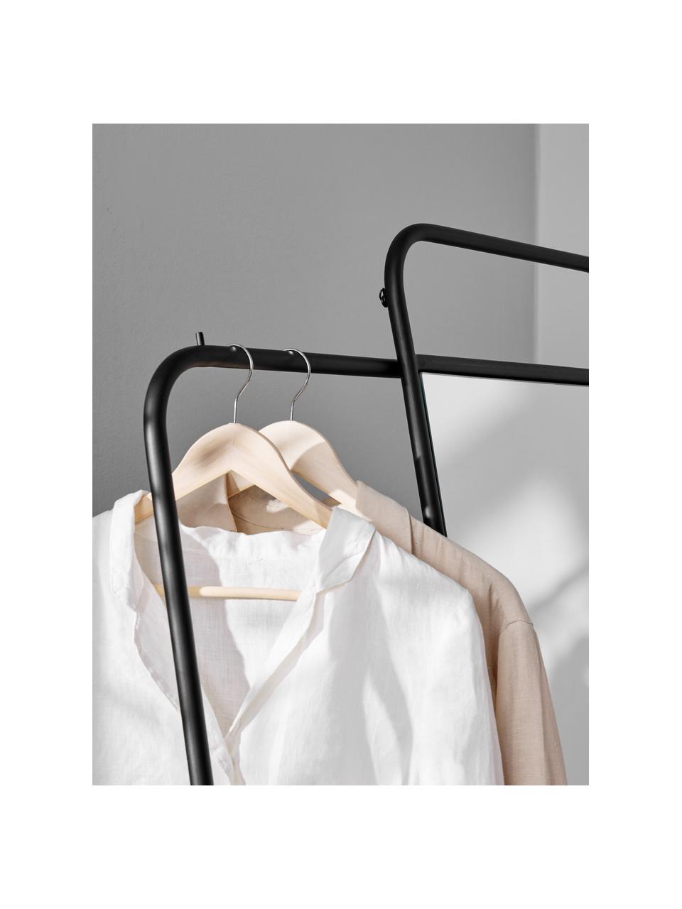Vloerspiegel Theo met plank, Metaal, Zwart, B 93 x H 175 cm
