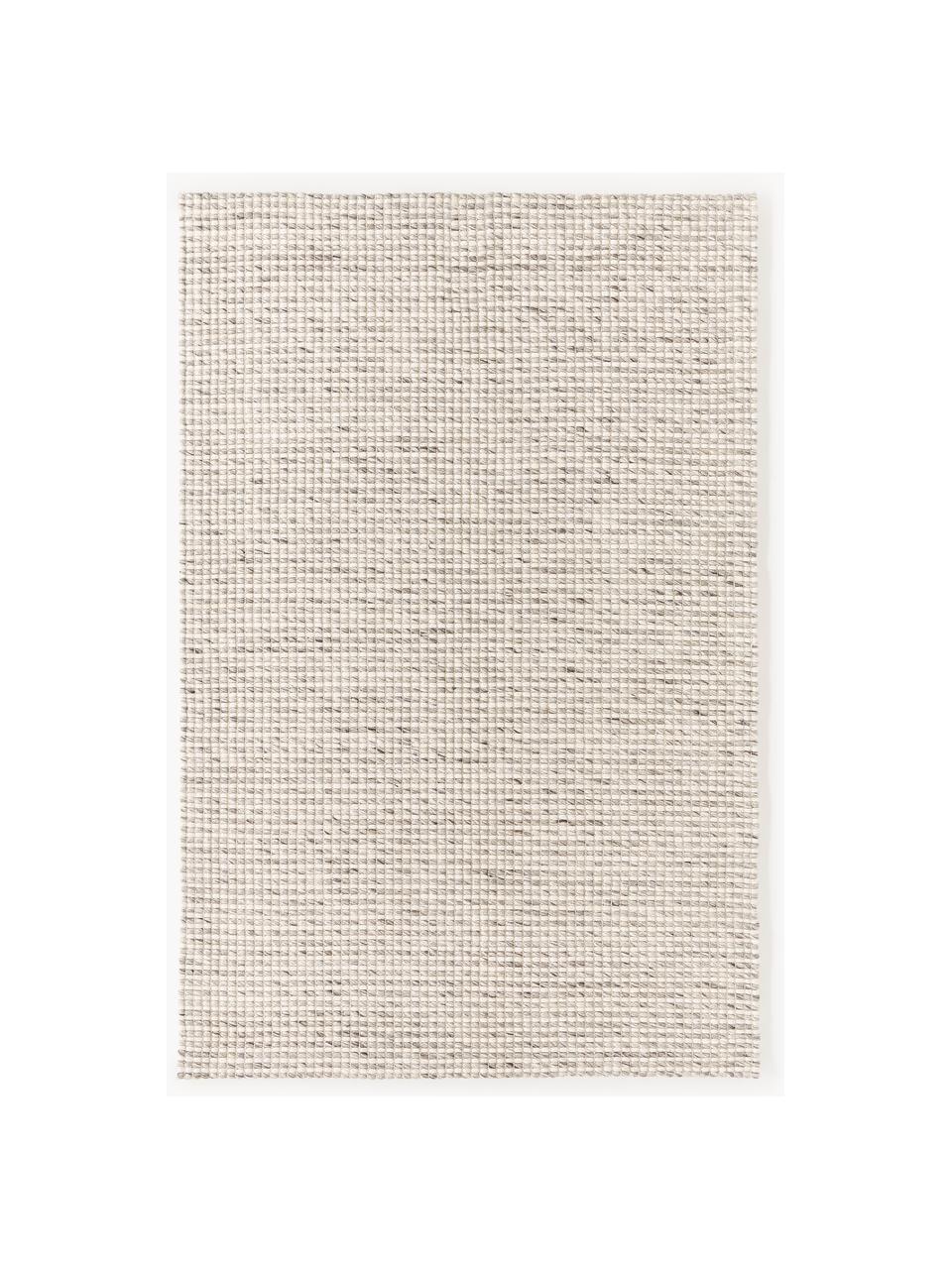 Handgewebter Kurzflor-Wollteppich Rumi, Vorderseite: 65 % Wolle (RWS-zertifizi, Beigetöne, B 80 x L 150 cm (Größe XS)