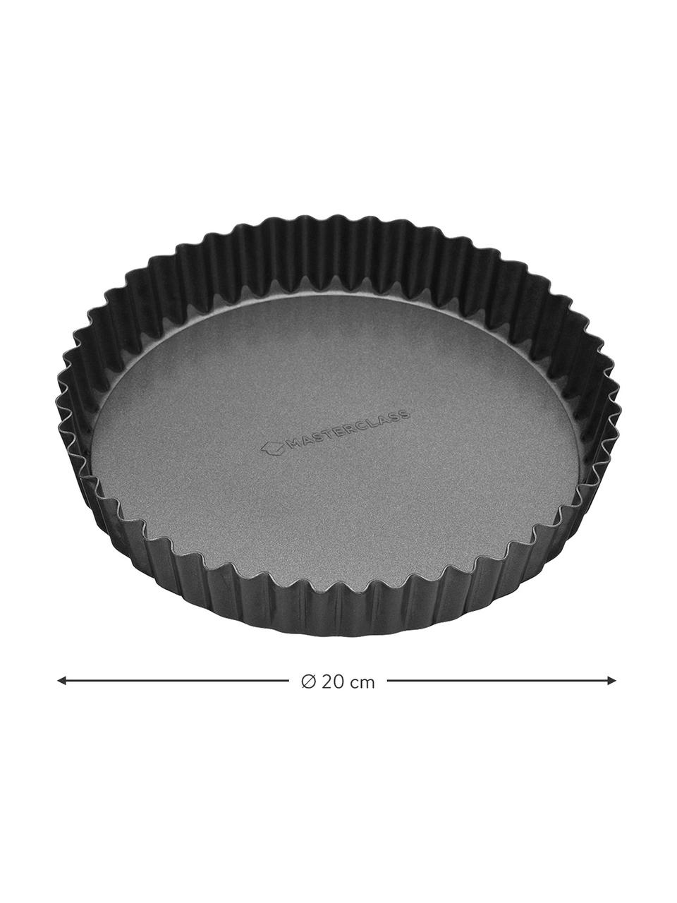 Plats de cuisson rond avec revêtement antiadhésif MasterClass, tailles variées, Acier au carbone avec revêtement antiadhésif, Noir, Ø 30 x haut. 4 cm