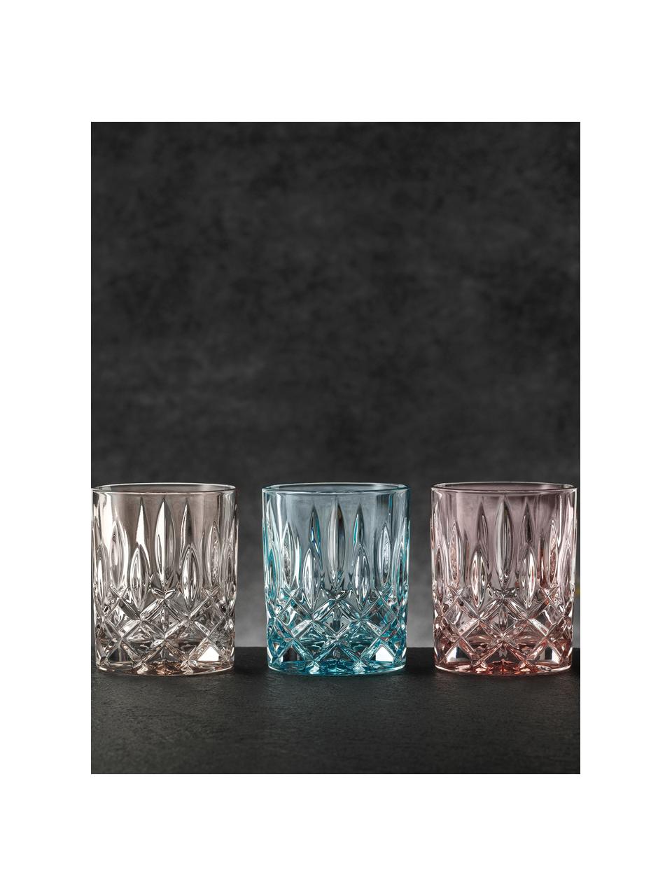 Kristall-Whiskygläser Noblesse, 2 Stück, Kristallglas, Hellrosa, Ø 8 x H 10 cm, 300 ml