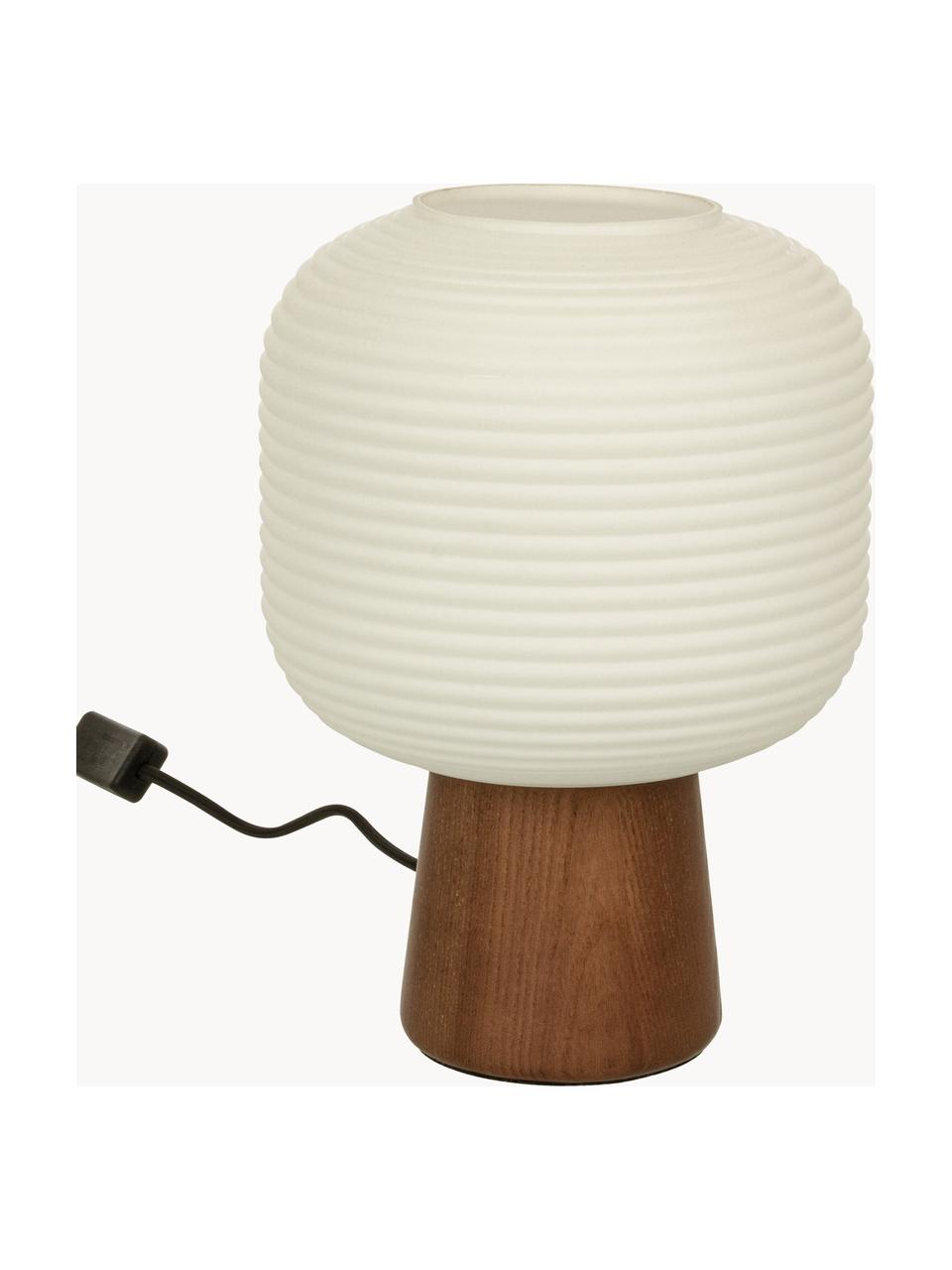 Lampa stołowa Aura, Brązowy, biały, Ø 20 x W 29 cm