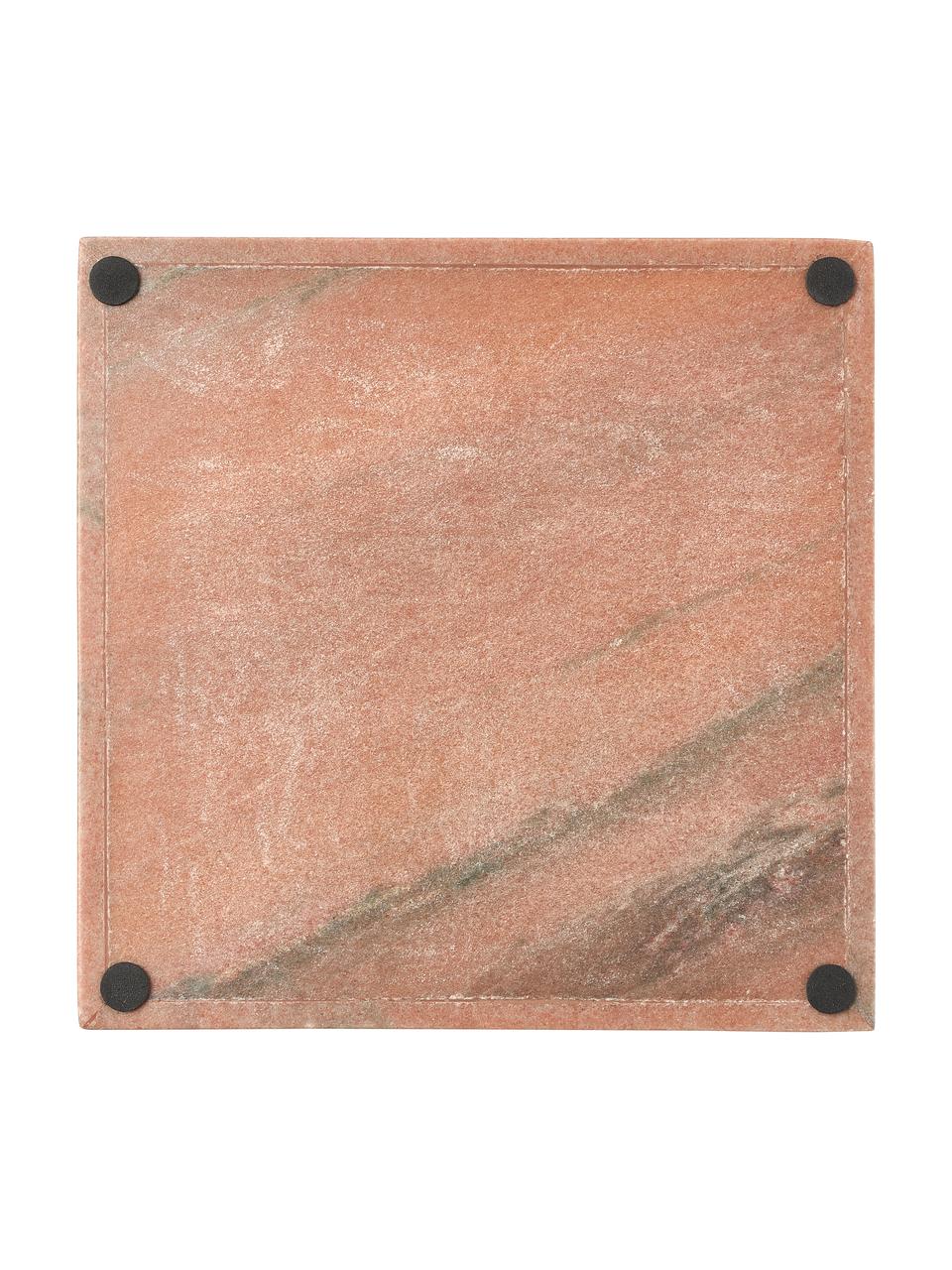 Deko-Tablett Venice aus Marmor, Marmor, Terrakotta, marmoriert, B 30 x T 30 cm