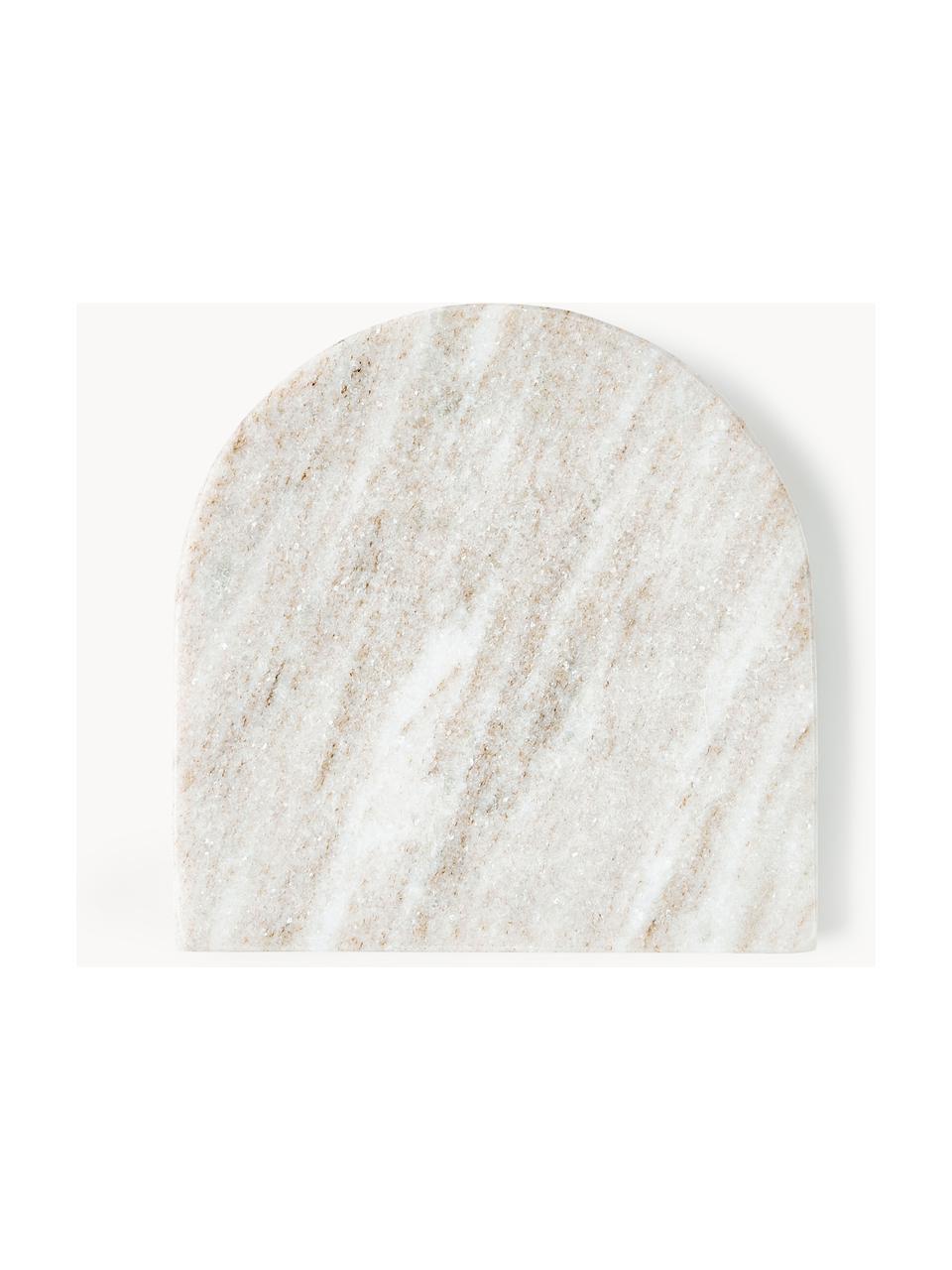 Marmeren onderzetter Jessi, set van 4, Marmer, Grijs, lichtbeige, gemarmerd, B 10 x D 10 cm