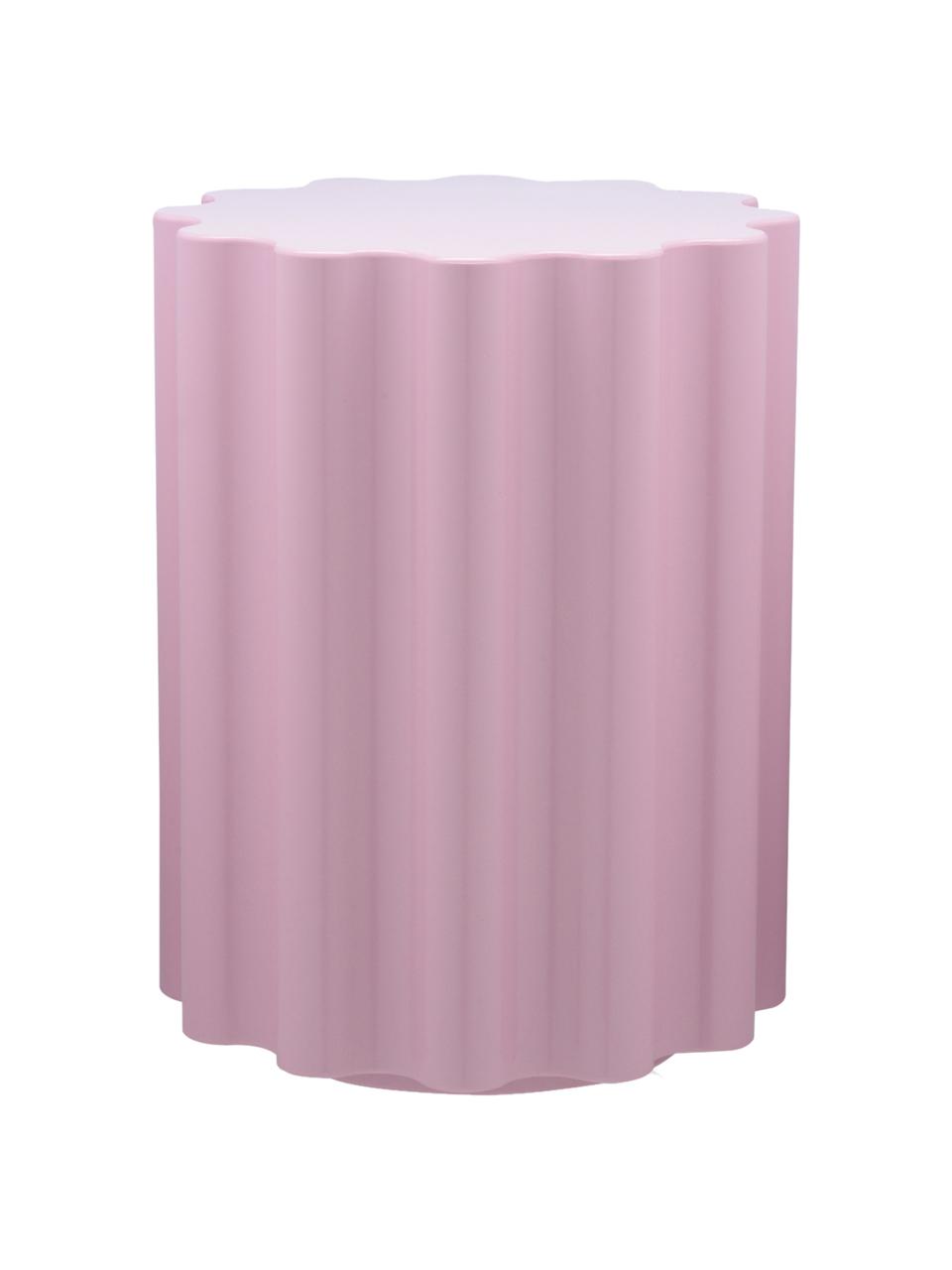 Table d'appoint ronde rose Colonna, Technopolymère thermoplastique, fabriqué à partir de déchets industriels recyclés, certifié Greenguard, Rose, Ø 35 x haut. 46 cm