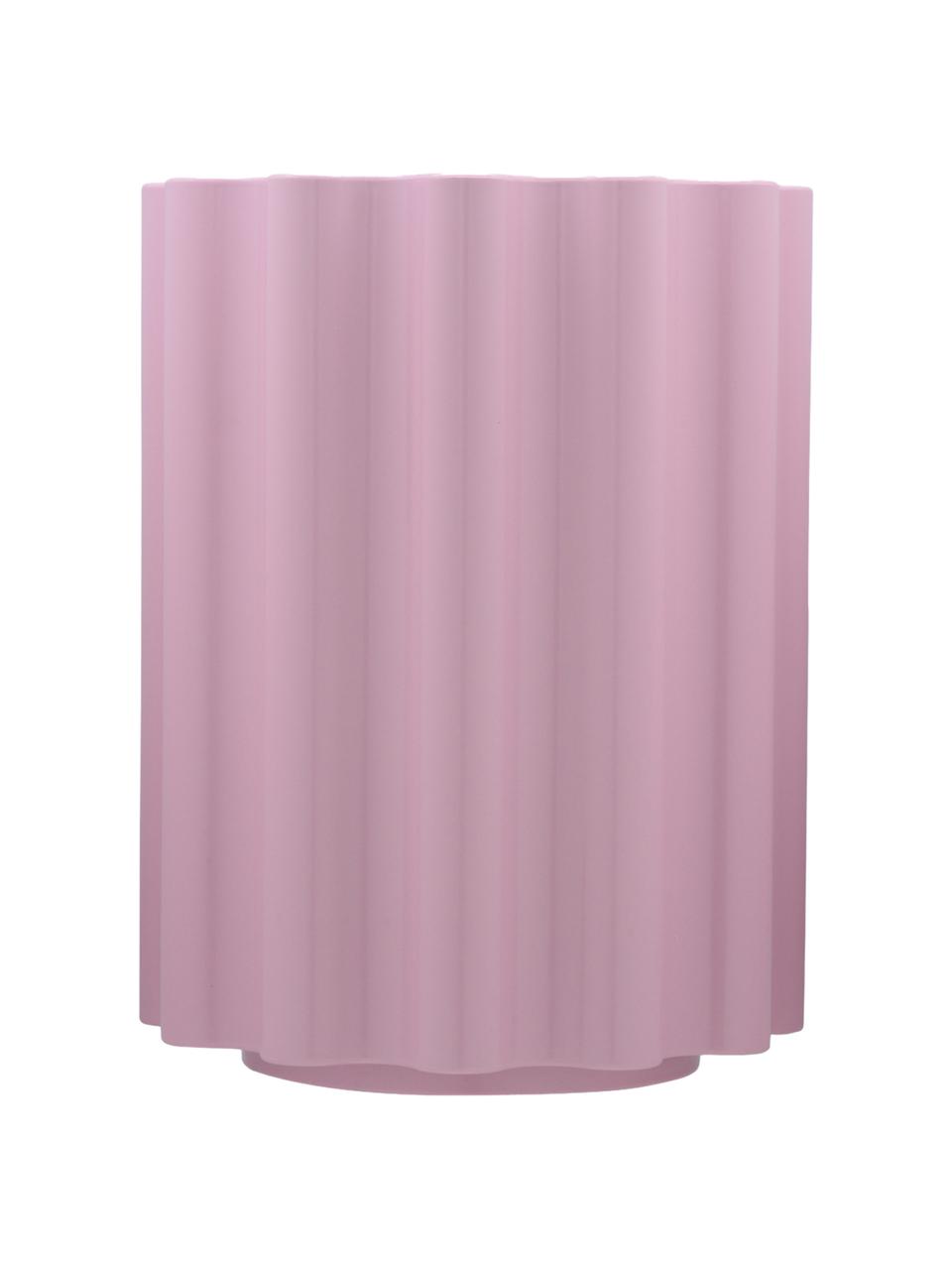 Ronde bijzettafel Colonna in roze, Thermoplastisch technopolymeer gemaakt van gerecycled industrieel afval, Greenguard-gecertificeerd, Roze, Ø 35 x H 46 cm