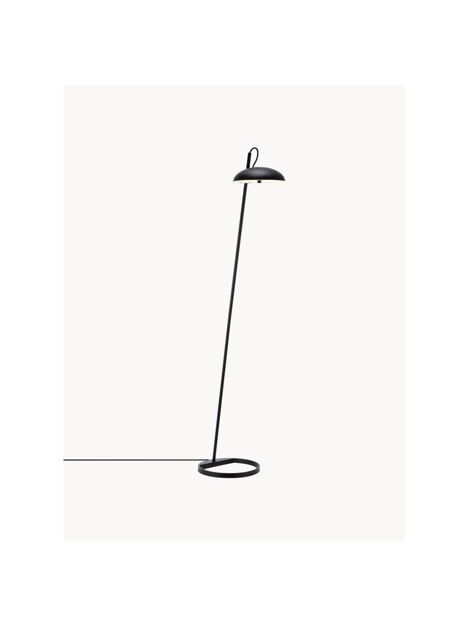 Lámpara de pie Versale, Cable: cubierto en tela, Negro, Al 140 cm