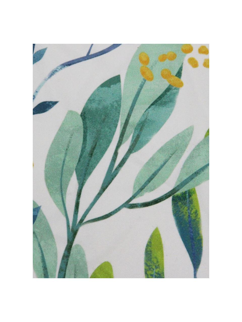 Kissenhülle Meadow mit Blumenmuster, 100% Polyester, Weiss, Mehrfarbig, 40 x 40 cm
