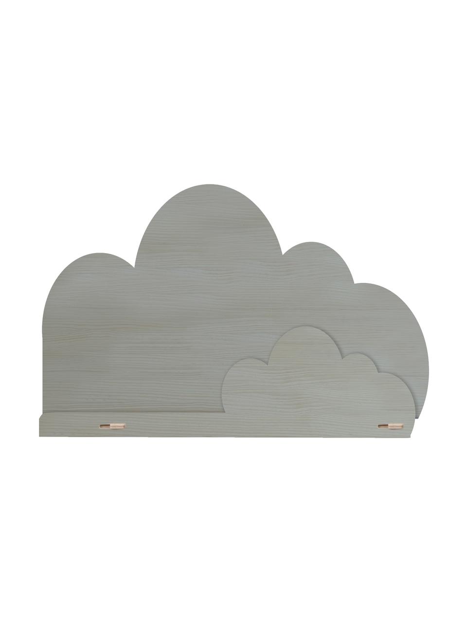 Mensola nuvole a muro Cloud, Compensato rivestito, Grigio, Larg. 45 x Alt. 30 cm
