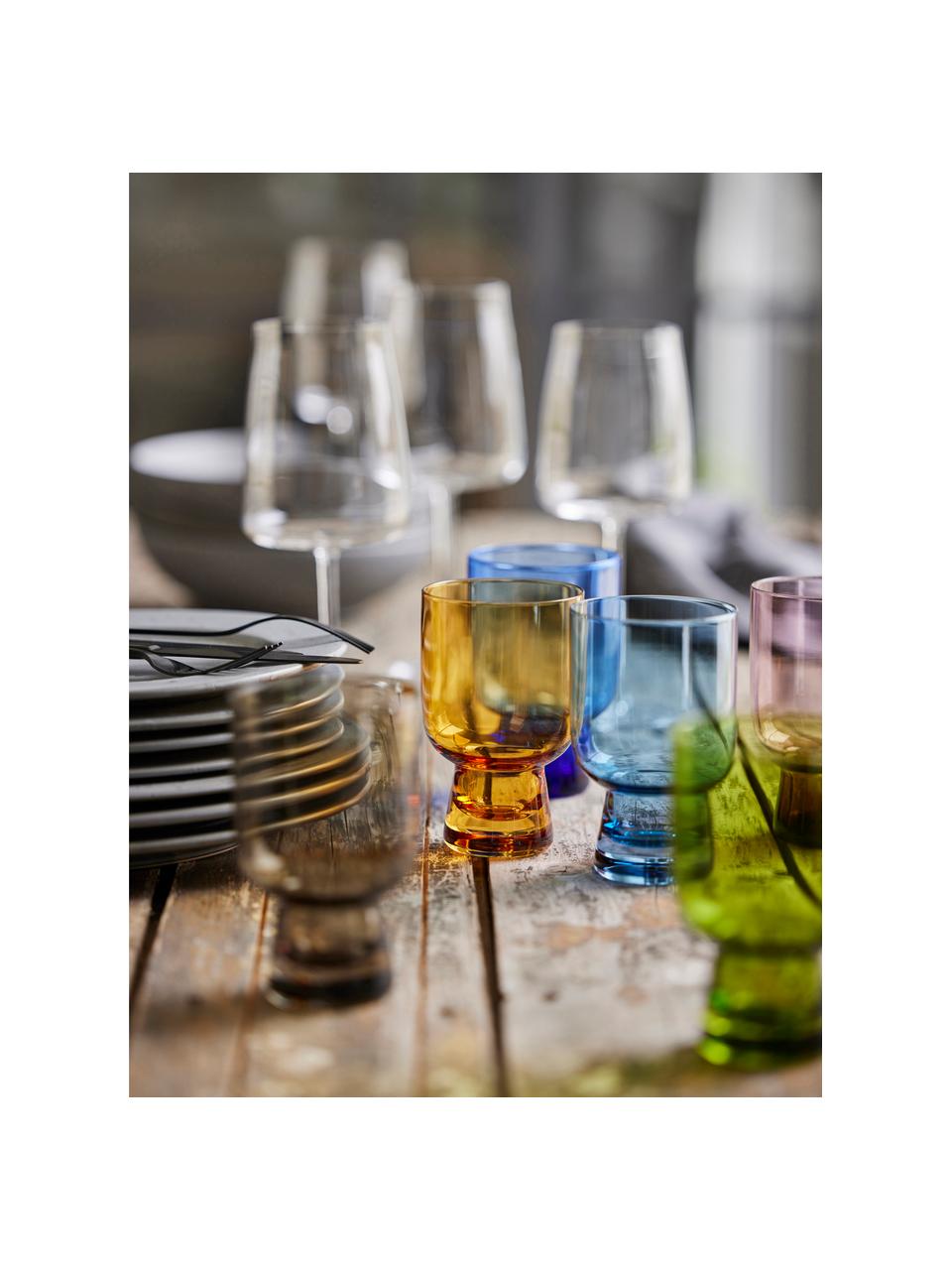 Set 6 bicchieri acqua Tumbli, Vetro, Multicolore, Ø 8 x Alt. 12 cm, 300 ml