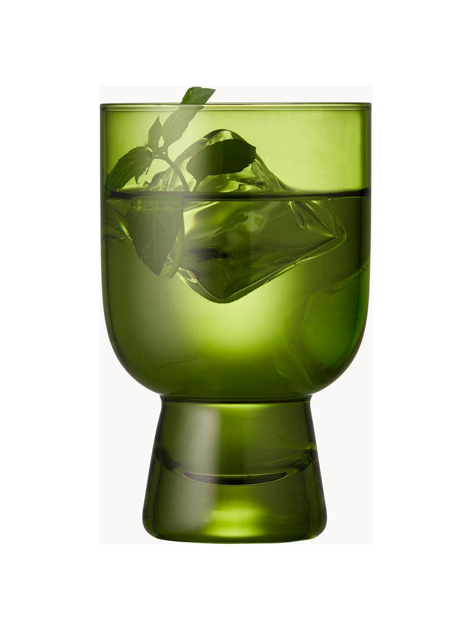 Kleine waterglazen Tumbli, set van 6, Glas, Meerkleurig, transparant, Ø 8 x H 12 cm, 300 ml