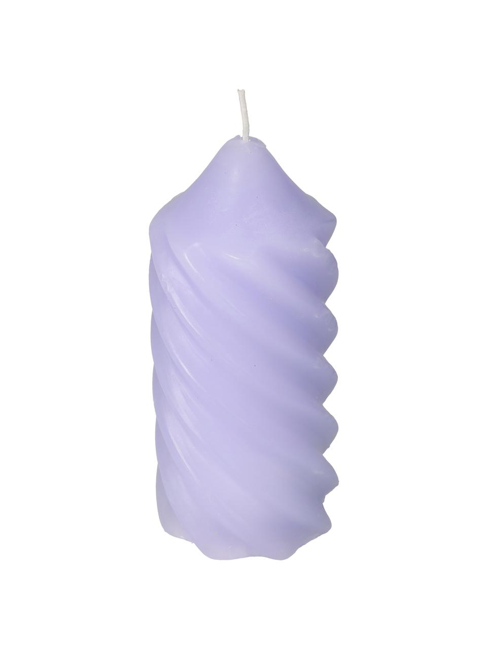 Świeca pieńkowa Spiral, Wosk, Lila, Ø 7 x W 15 cm