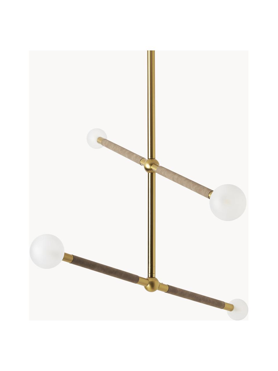 Grande suspension Linja, Tons bruns, doré, larg. 125 x haut. 115 cm