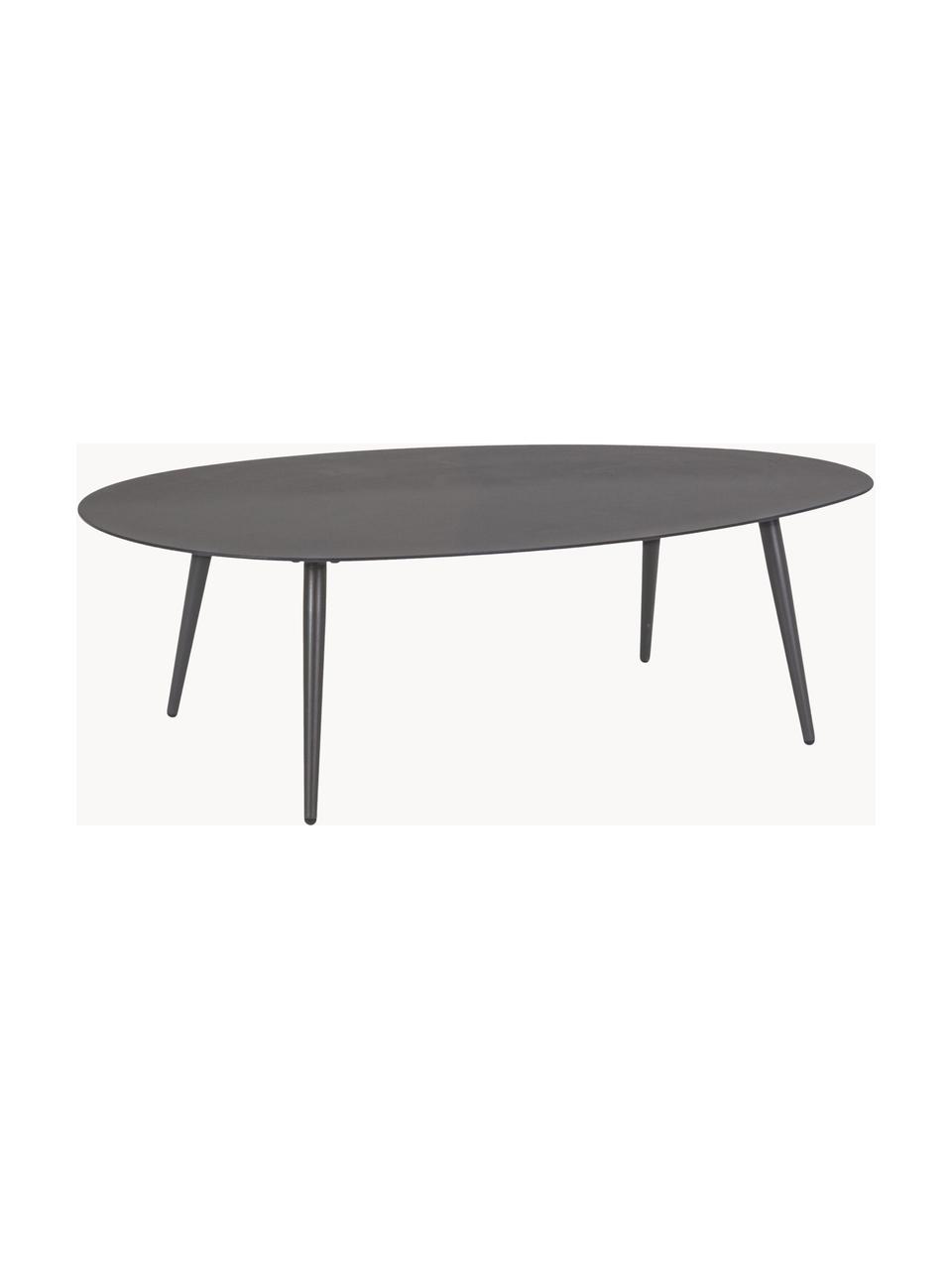 Ovale tuintafel Ridley, Poten: gecoat edelstaal, Antraciet, B 120 x H 36 cm