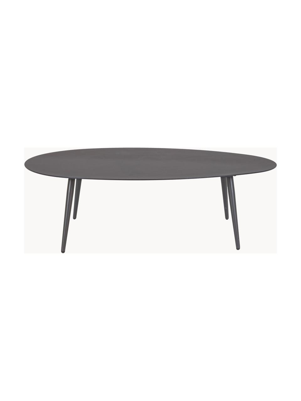 Mesa de centro ovalada para exterior Ridley, Patas: acero inoxidable recubier, Gris antracita, An 120 x Al 36 cm