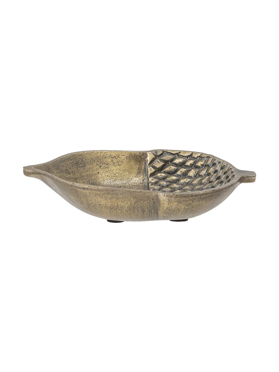 Coupe décorative Kiara, Aluminium, enduit, Doré avec finition antiquaire, larg. 23 x prof. 21 cm