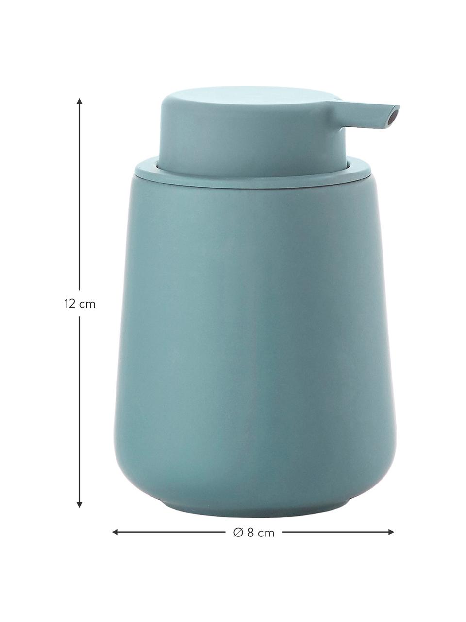 Dosatore di sapone in porcellana Nova, Contenitore: terracotta rivestita con , Blu, Ø 10 x Alt. 14 cm