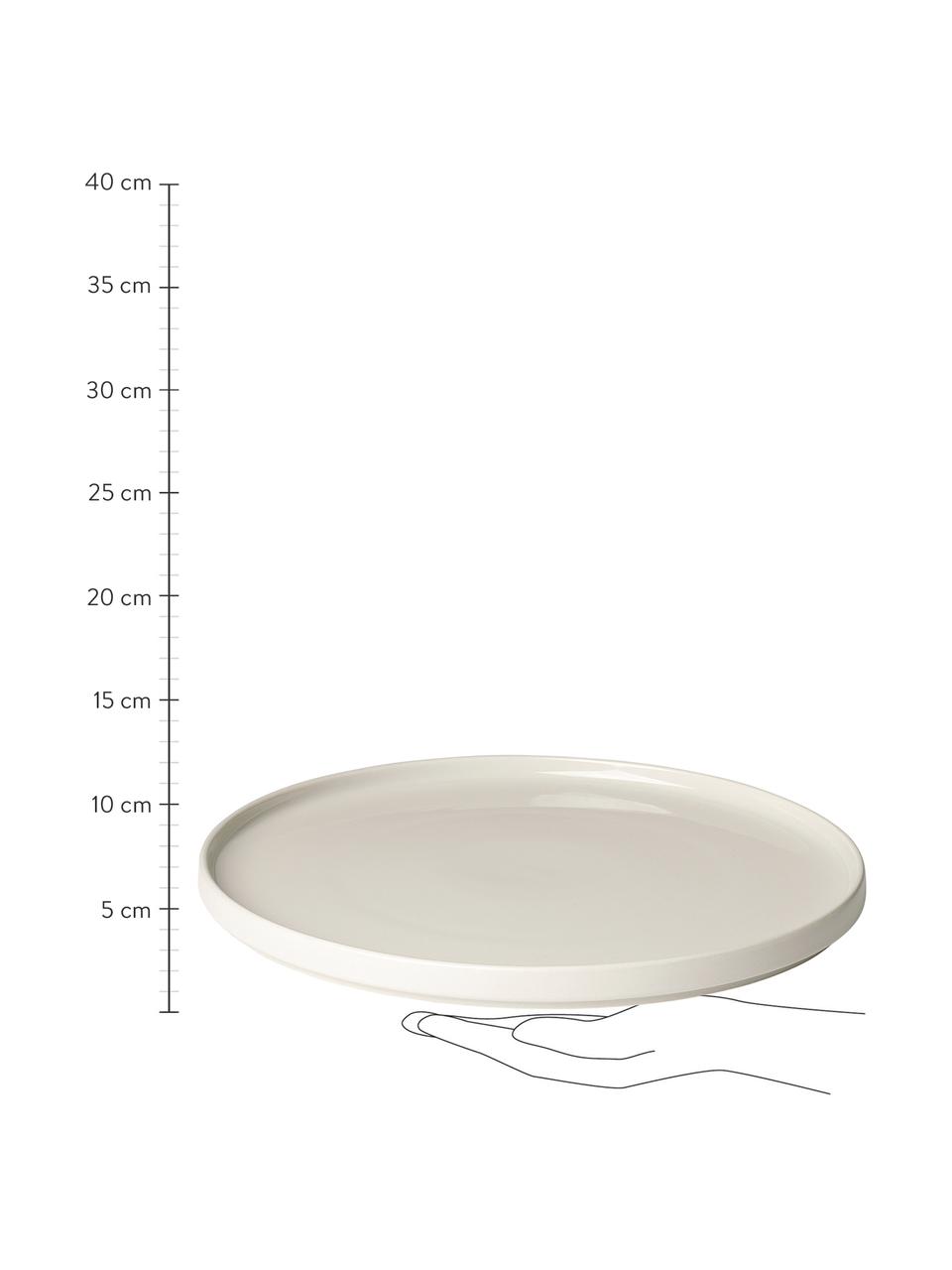 Piatto da portata opaco/lucido Ø32 cm Pilar, Ceramica, Bianco crema, Ø 32 cm