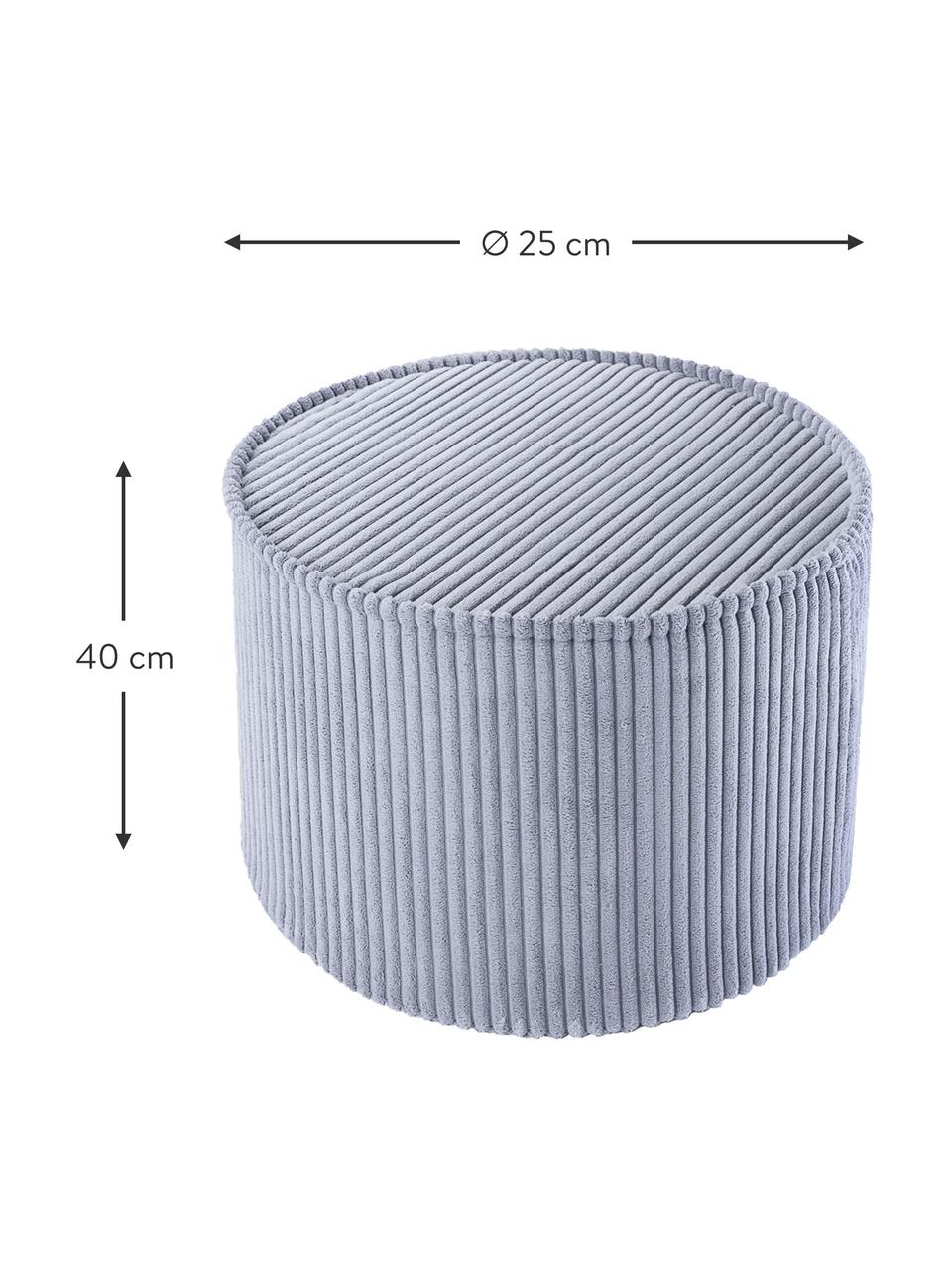 Dětský puf z manšestru Sugar, FIalová, Ø 25 cm, V 40 cm