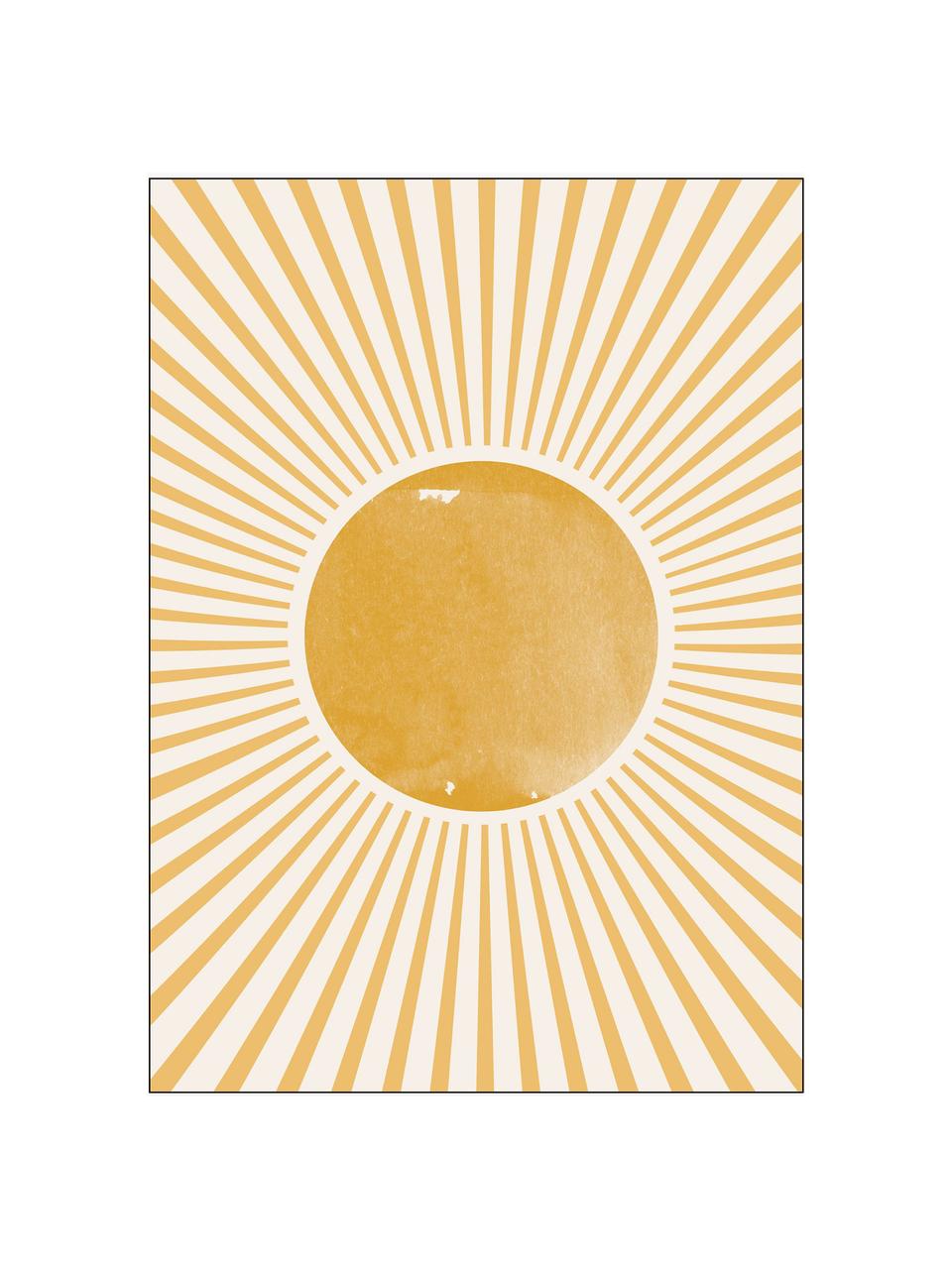 Poster Boho Sun, Ocker, B 30 x H 40 cm