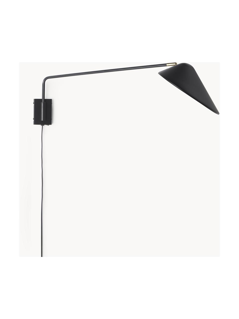 Aplique grande Neron, con enchufe, Negro, An 27 x F 100 cm