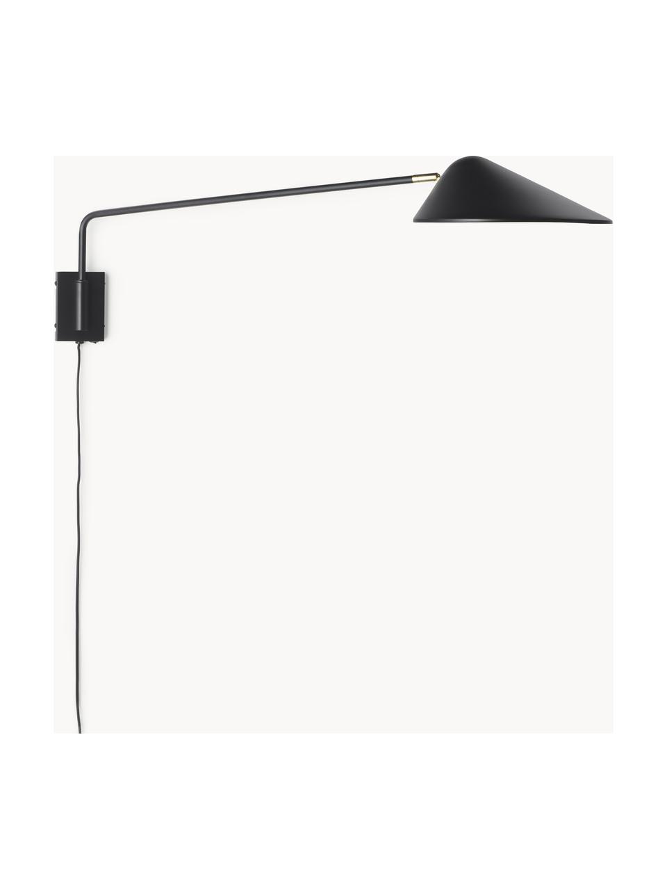 Aplique grande Neron, con enchufe, Negro, An 27 x F 100 cm
