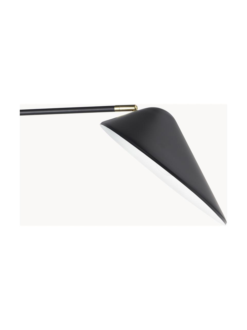 Velké nástěnné svítidlo se zástrčkou Neron, Černá, Š 27 cm, H 100 cm