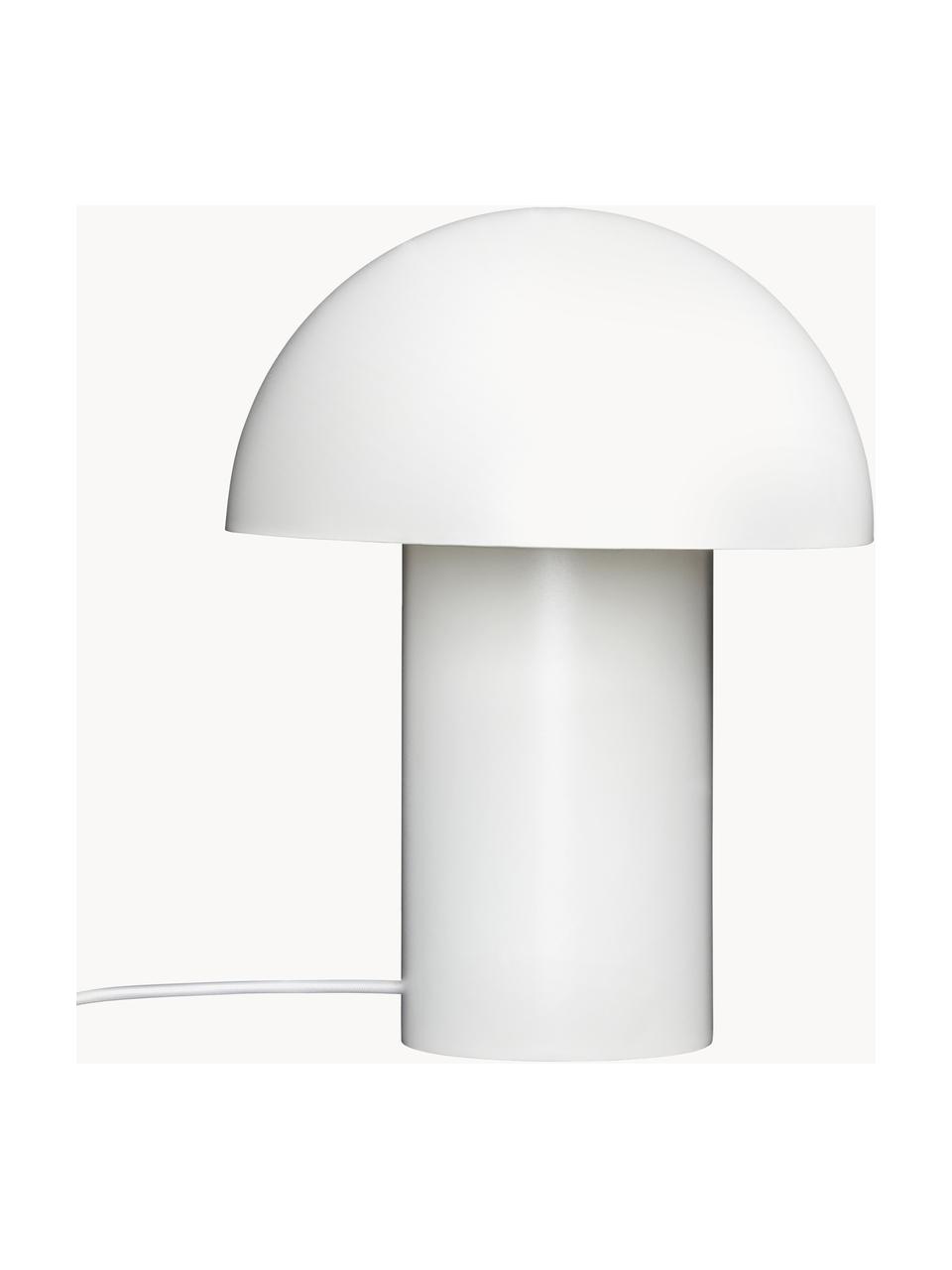 Lampada da tavolo di design Leery, Lampada: acciaio rivestito, Bianco, Ø 28 x Alt. 40 cm