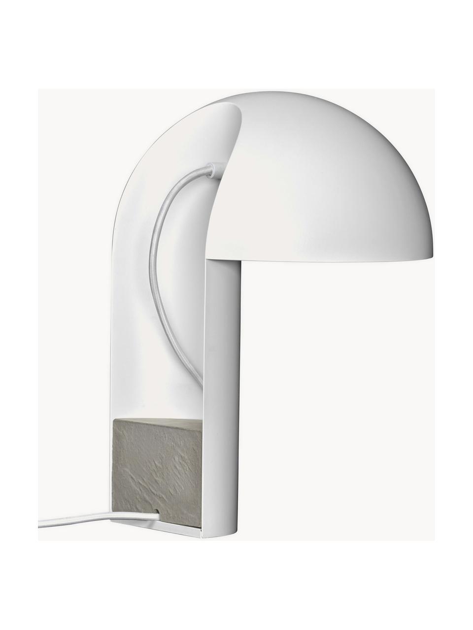 Designová stolní lampa Leery, Bílá, Ø 28 cm, V 40 cm
