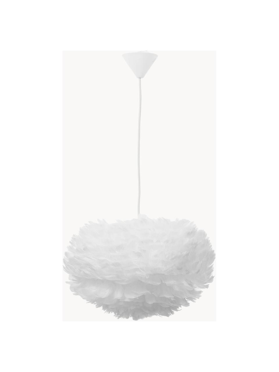 Lampa wisząca z piór EOS, Biały, Ø 45 x W 30 cm