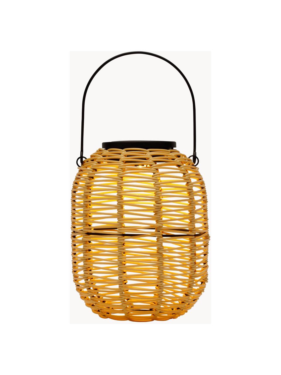 Solar-Außenleuchte Sunshine Treasure zum Hängen oder Stellen, Lampenschirm: Polyrattan, Beige, Ø 16 x H 20 cm