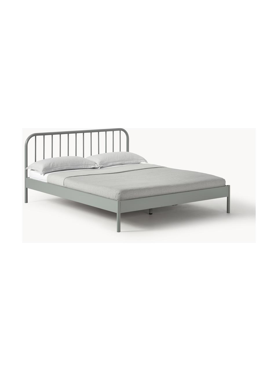 Metallbett Sanna, Metall, pulverbeschichtet, Salbeigrün, B 180 x L 200 cm