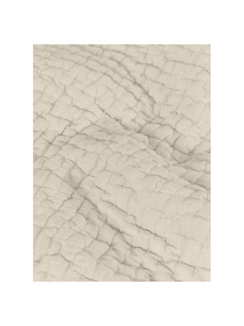 Funda de cojín Stripes, 100% algodón, Beige, blanco crema, An 45 x L 45 cm