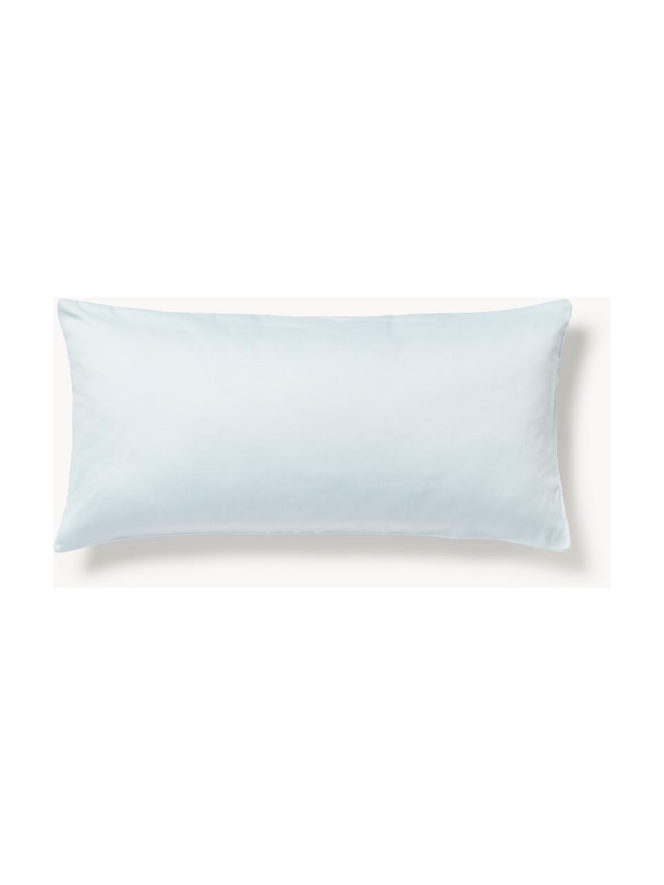 Poszewka na poduszkę z satyny bawełnianej Comfort, Jasny niebieski, S 40 x D 80 cm