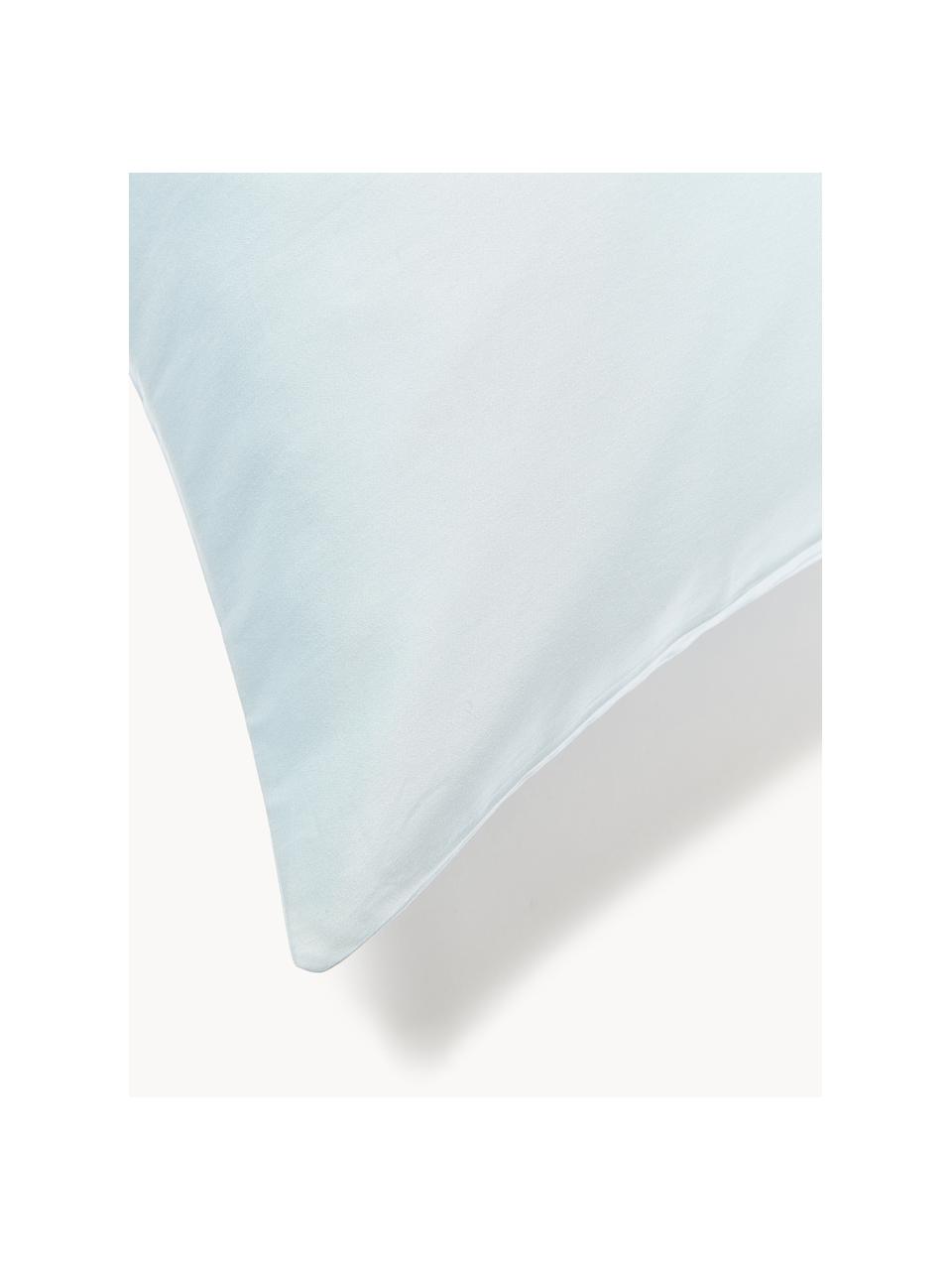 Baumwollsatin-Kopfkissenbezug Comfort, Webart: Satin Fadendichte 300 TC,, Hellblau, B 40 x L 80 cm