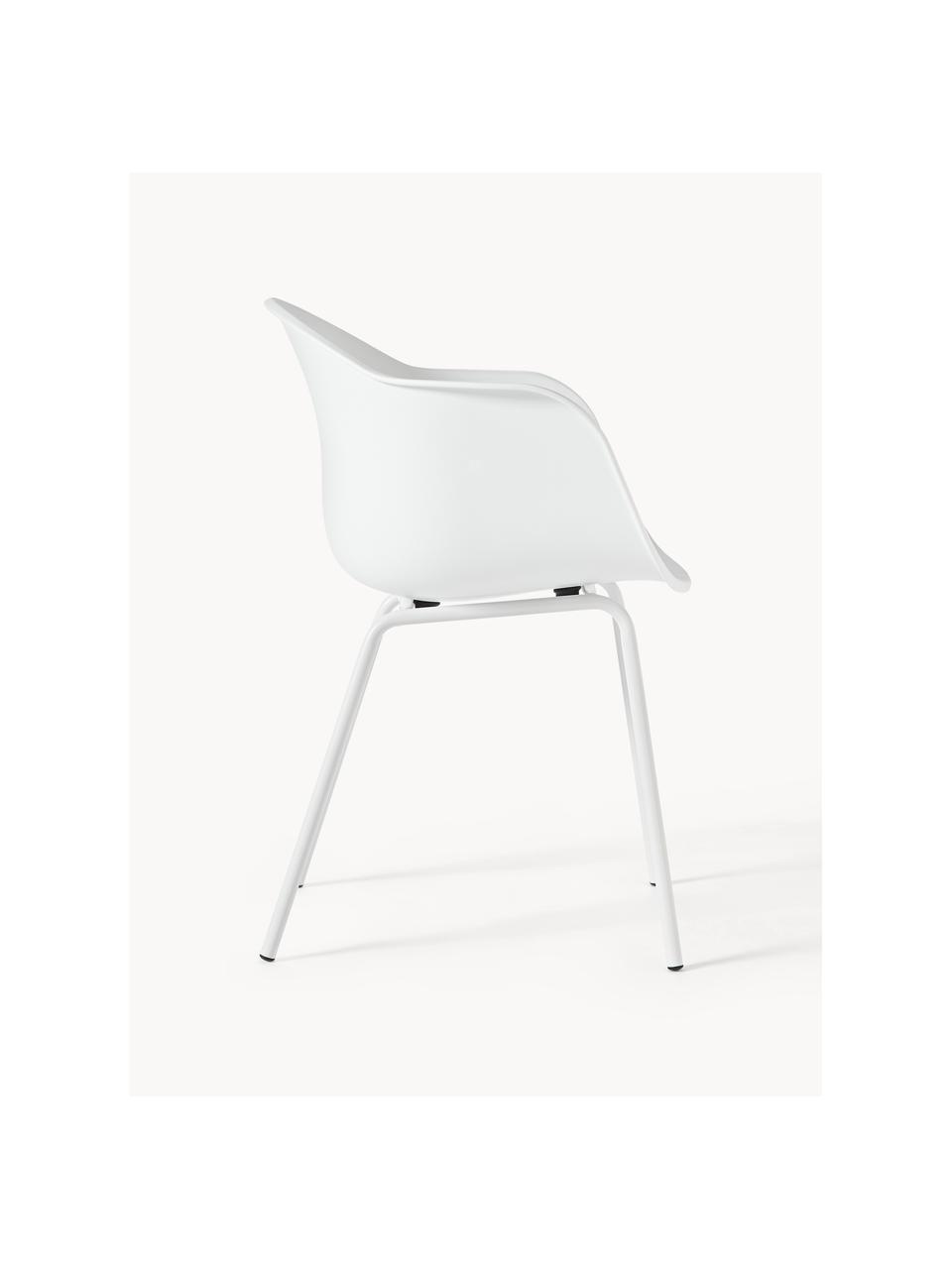 Chaise coque scandinave Claire, Blanc, larg. 60 x prof. 54 cm