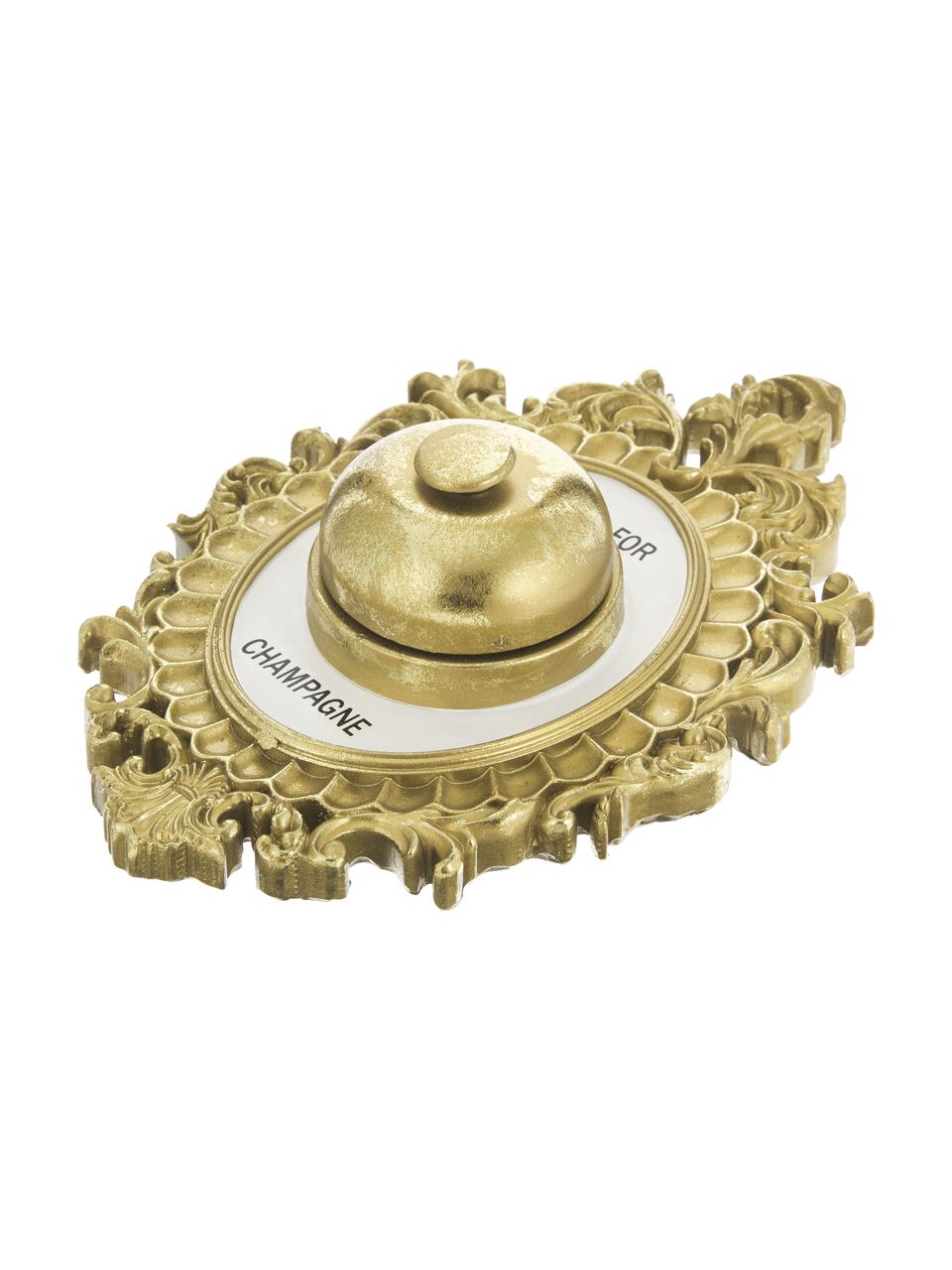Wandobject Bell Press voor champagne, Frame: polyresin, Stolp: metaal, Goudkleurig, B 14 x H 23 cm
