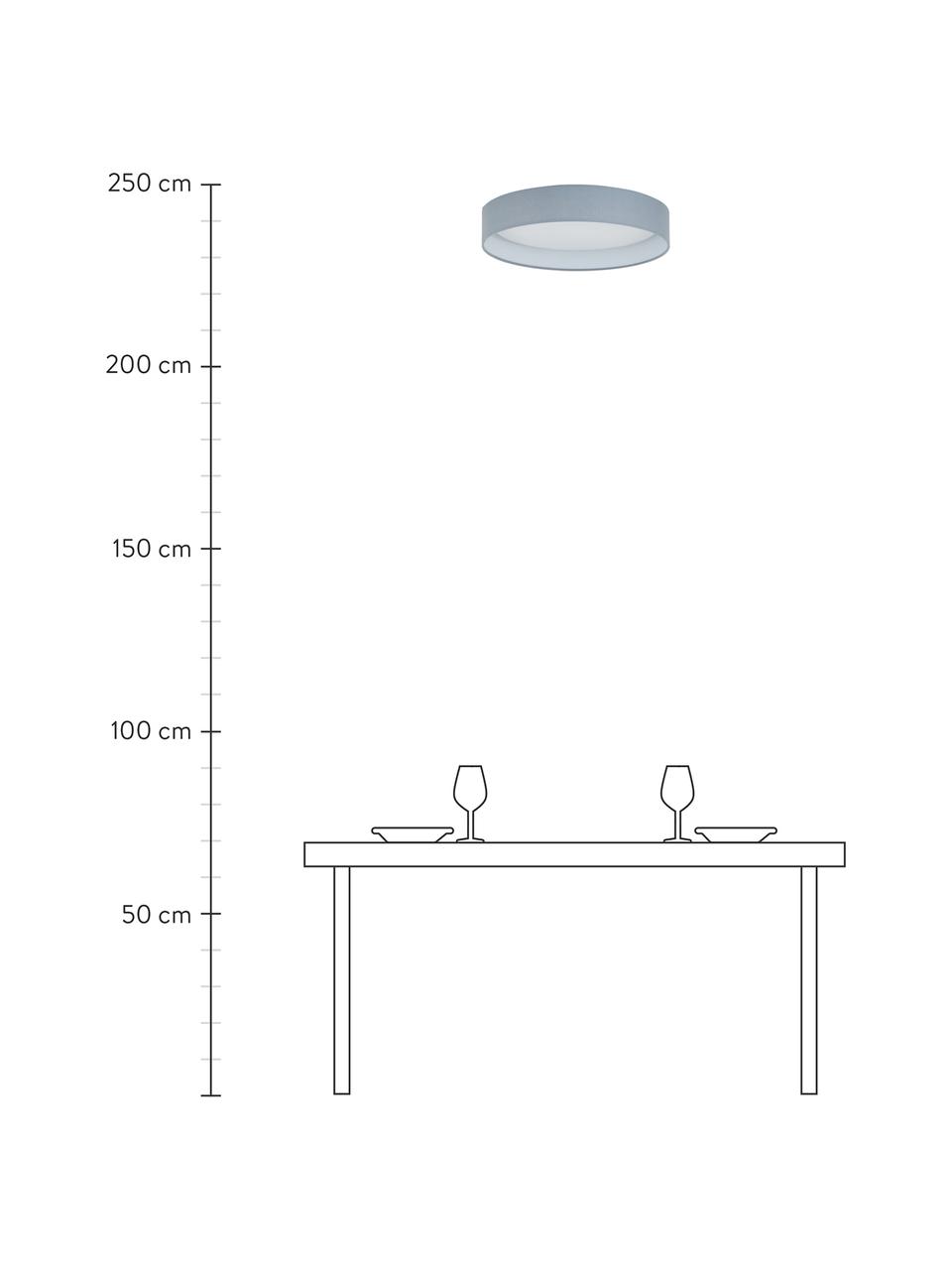 Stropná LED lampa Helen, Sivá, Ø 35 x V 7 cm