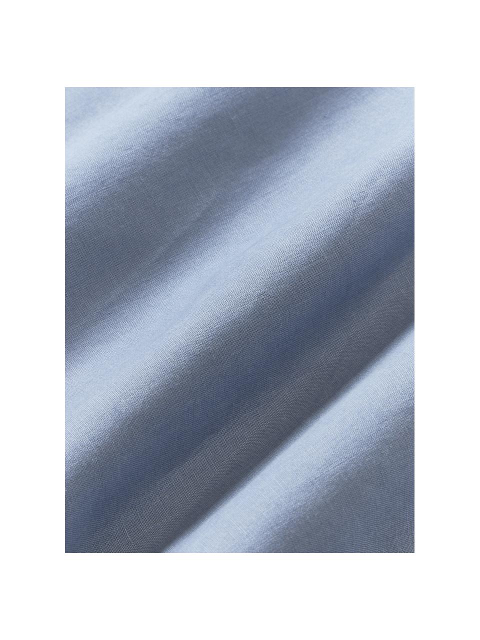 Housse de couette en lin délavé Airy, Bleu, larg. 200 x long. 200 cm