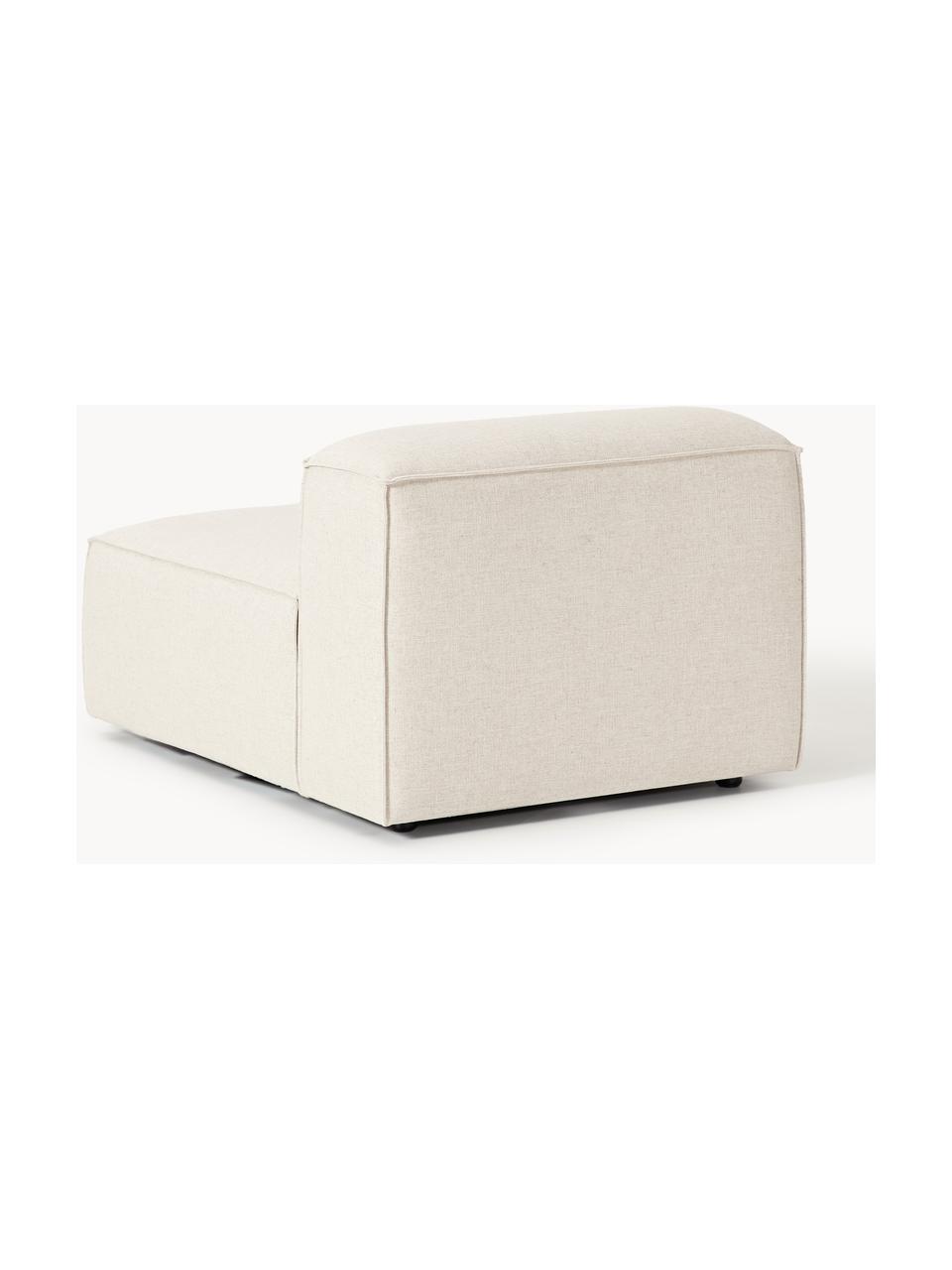 Mittelmodul Lennon aus Leinen-Mix, Bezug: 50 % Viskose, 25 % Leinen, Gestell: Fichtenholz, Sperrholz, m, Füße: Kunststoff Dieses Produkt, Leinen-Mix Beige, B 89 x T 119 cm