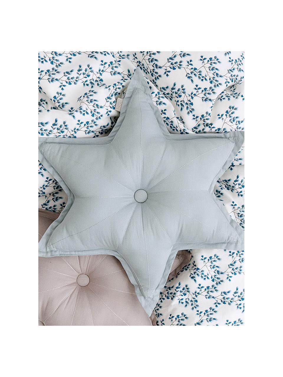 Coussin en coton bio Star, Gris, larg. 45 x long. 45 cm