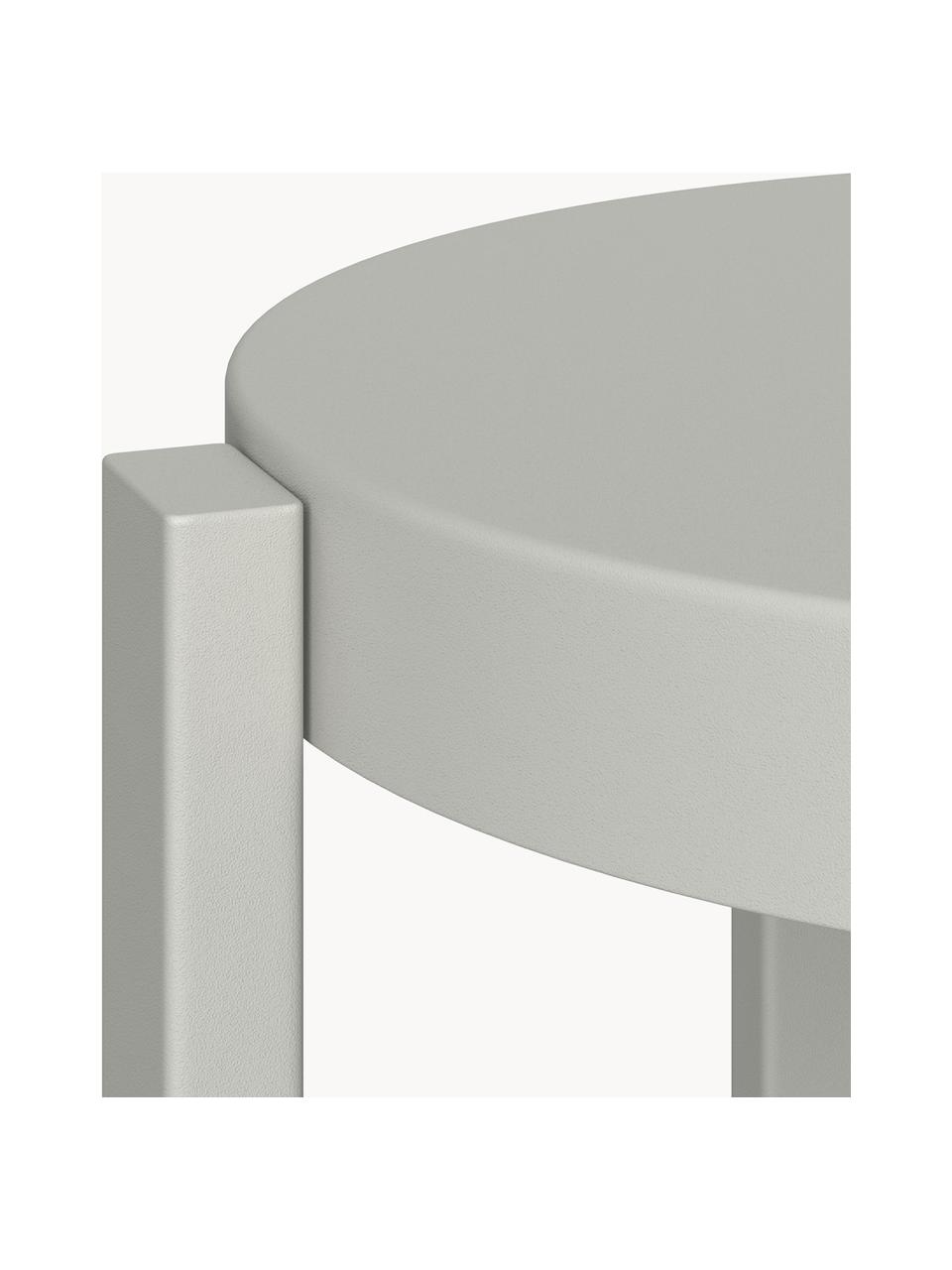 Stolička z kovu Doon, Ocel s práškovým nástřikem, Světle šedá, Ø 35 cm, V 45 cm