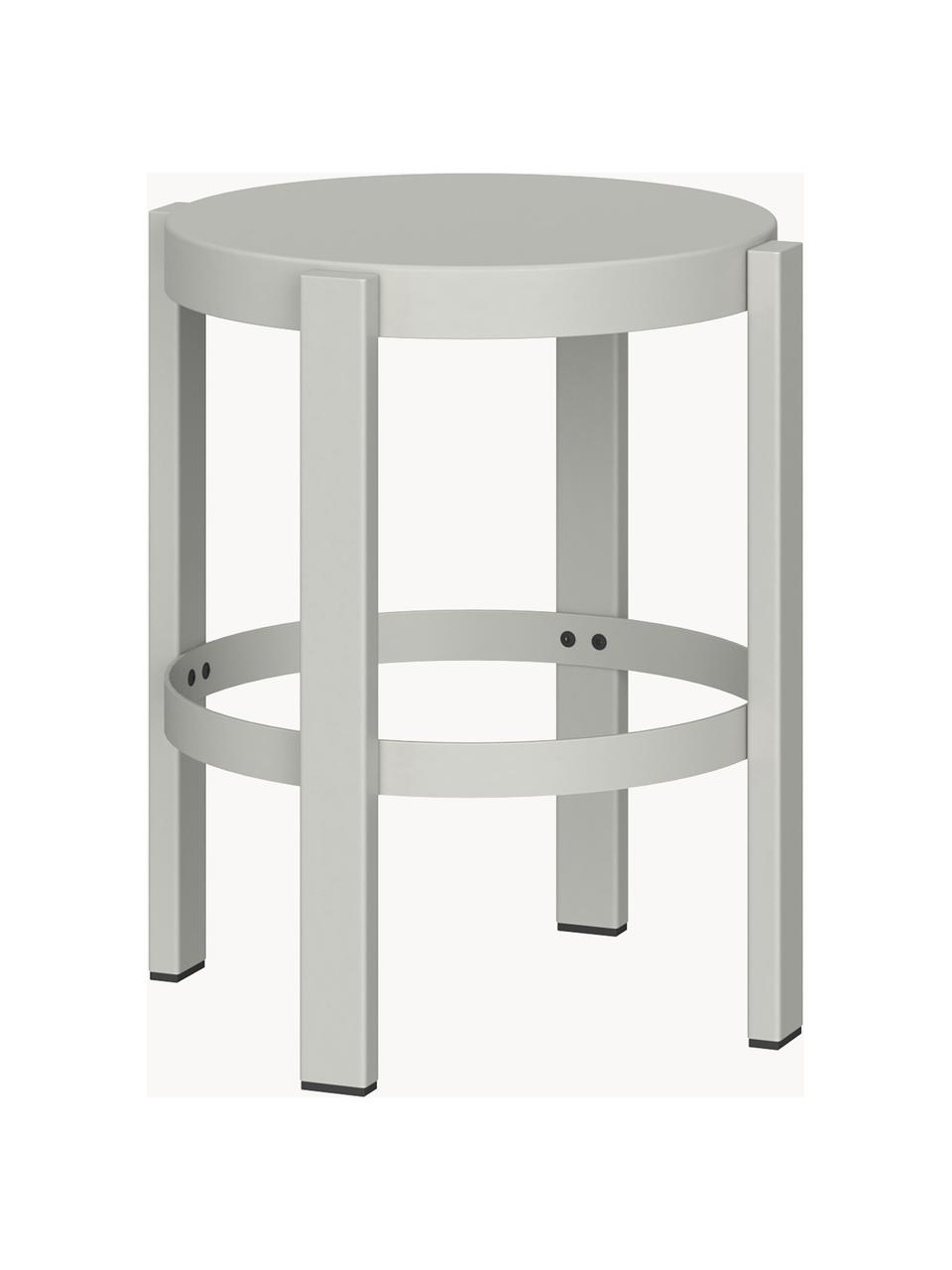 Stolička z kovu Doon, Ocel s práškovým nástřikem, Světle šedá, Ø 35 cm, V 45 cm