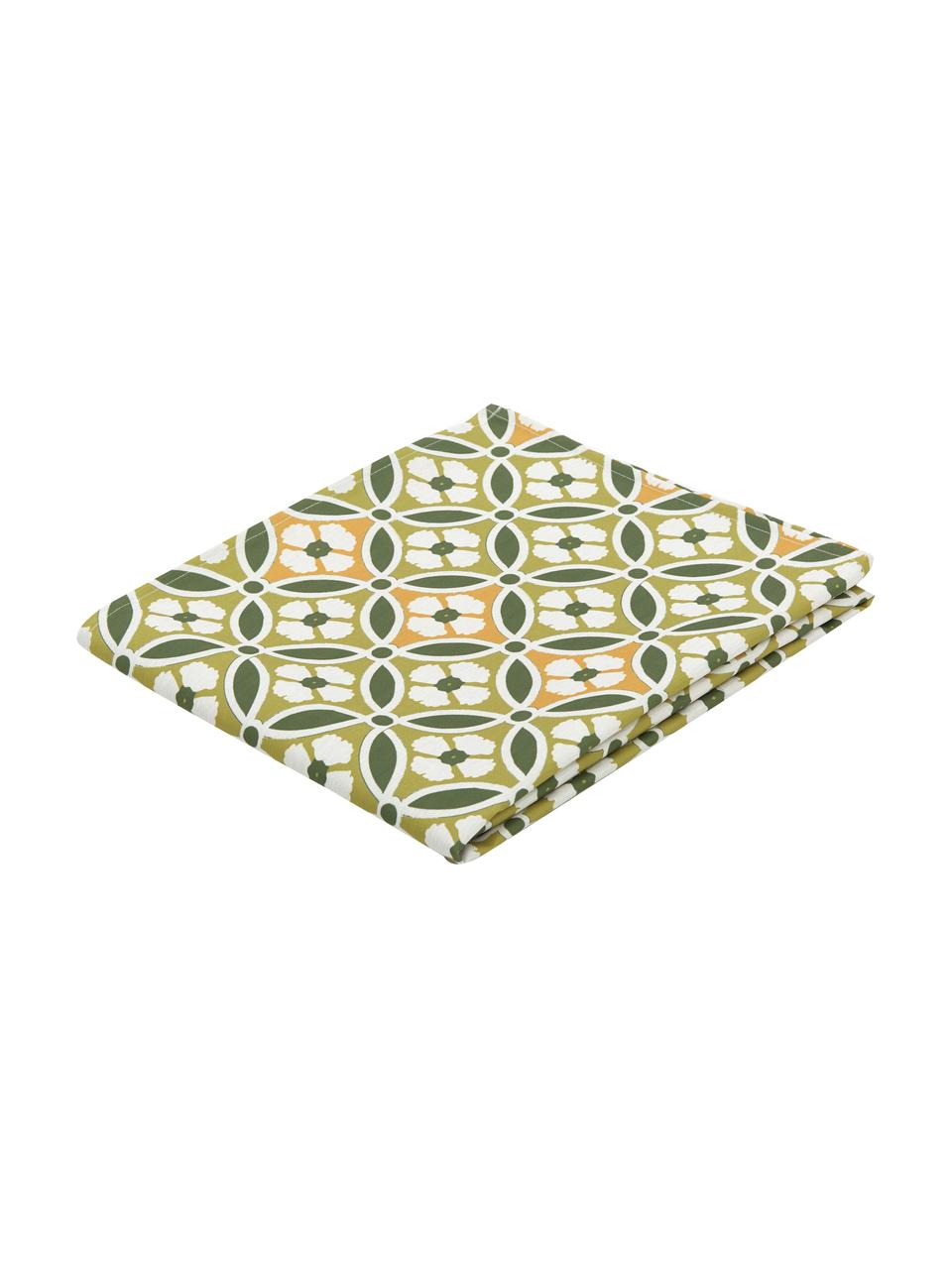 Mantel Fandango antimanchas de teflón, 100% poliéster con revestimiento de teflón, Verde, De 8 a 10 comensales (An 135 x L 280 cm)
