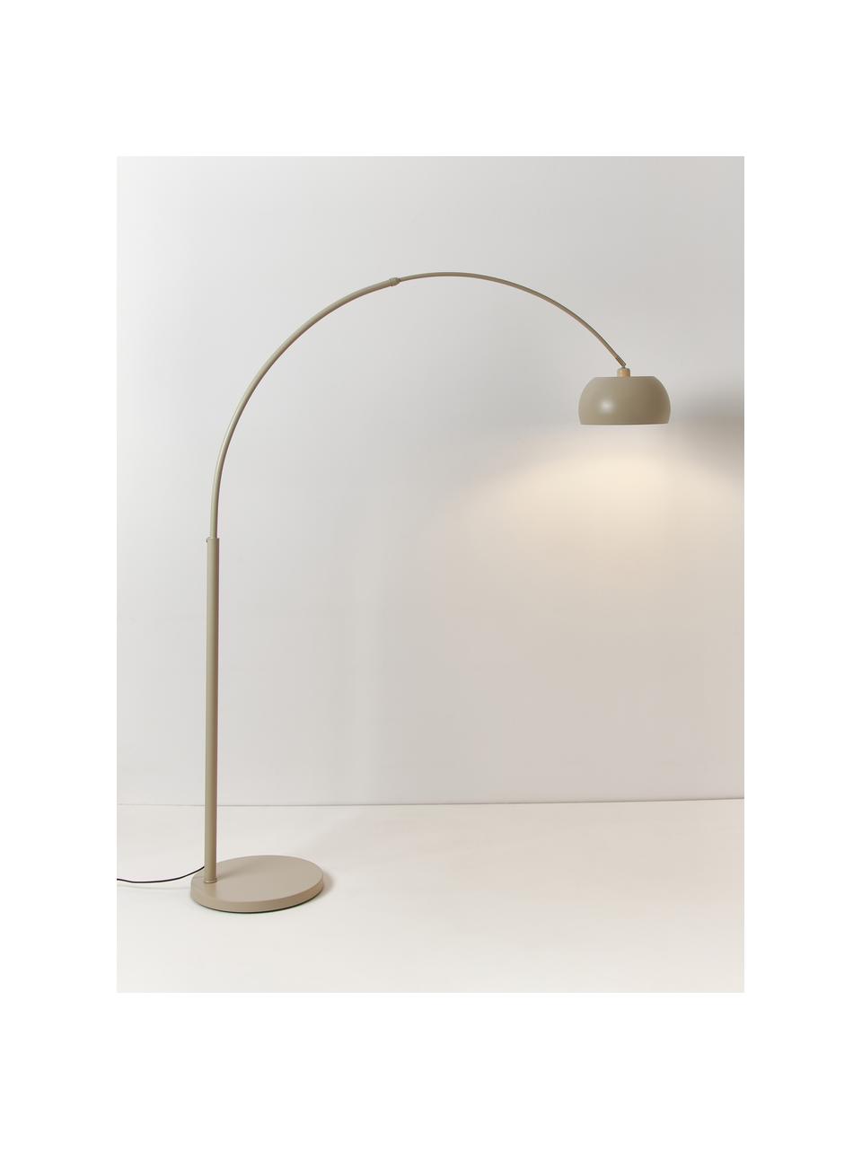 Grosse Bogenlampe Bowie, Beige, H 202 cm