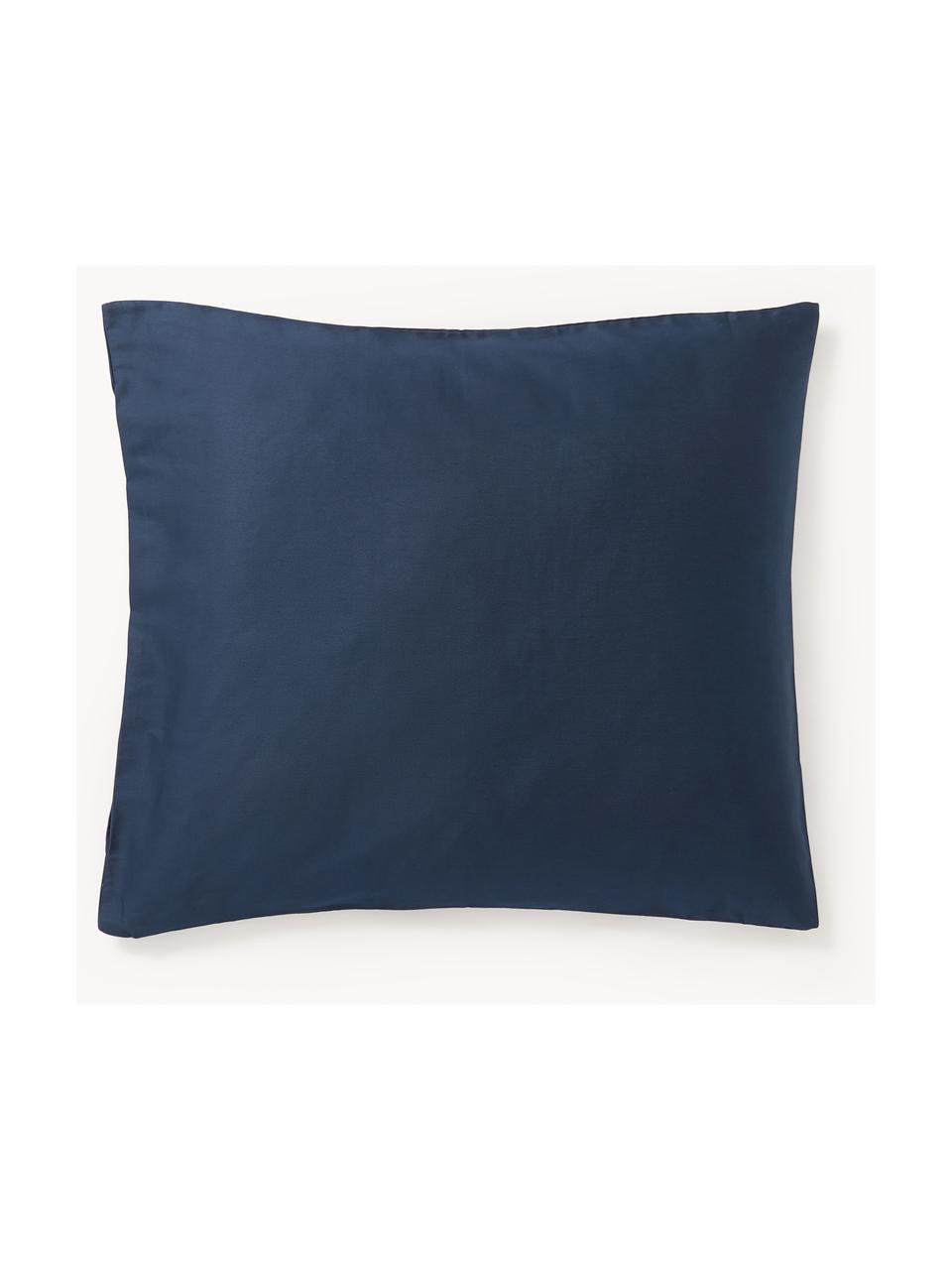 Povlak na polštář z bavlněného saténu Comfort, Tmavě modrá, Š 40 cm, D 80 cm