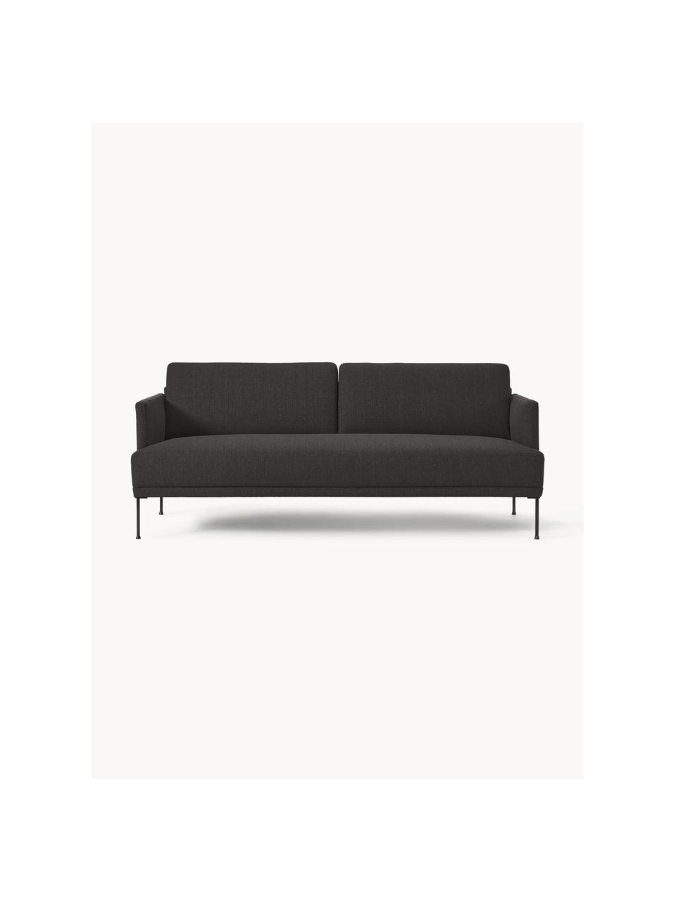 Sofa Fluente (3-Sitzer), Bezug: 100% Polyester Der hochwe, Gestell: Massives Kiefernholz, Webstoff Anthrazit, B 196 x T 85 cm